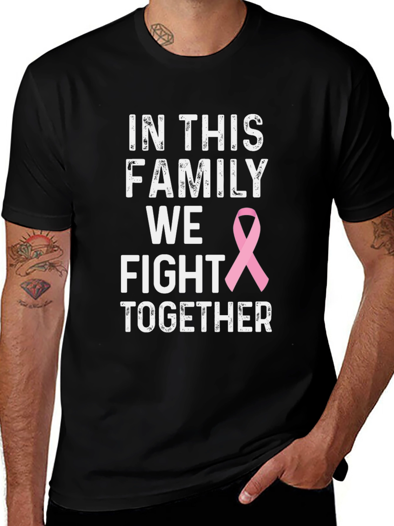 Breast Cancer Awareness T-Shirt In This Family We Fight Together