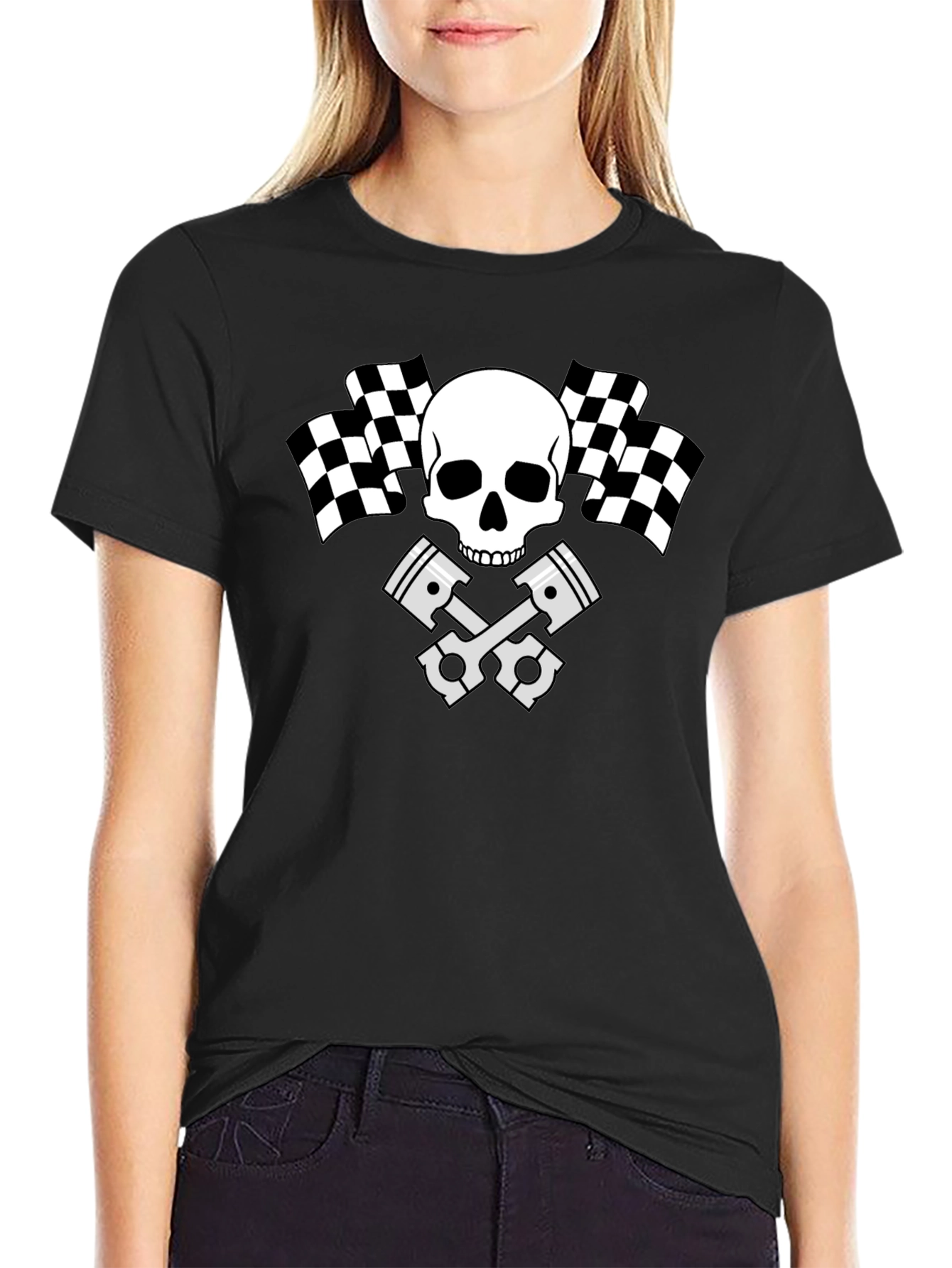 Skull Racing Piston T-Shirt