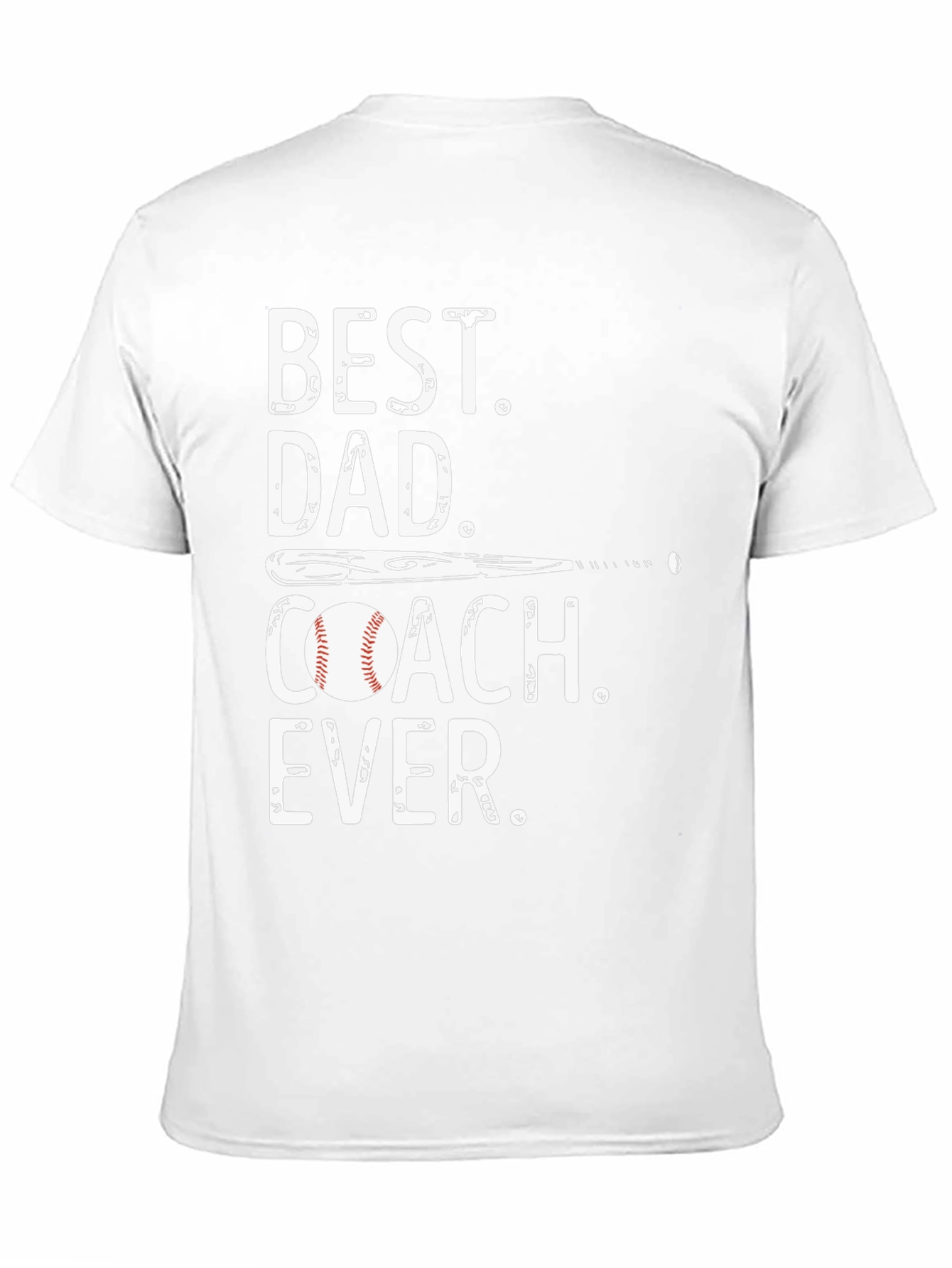Best Dad Coach Ever T-Shirt Baseball Fathers Day Gift