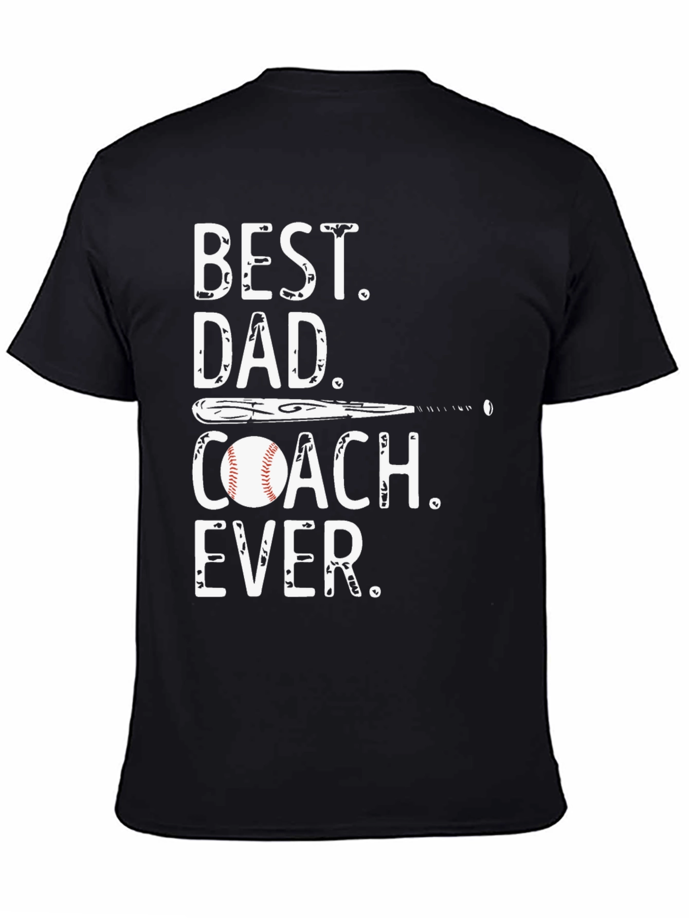 Best Dad Coach Ever T-Shirt Baseball Fathers Day Gift