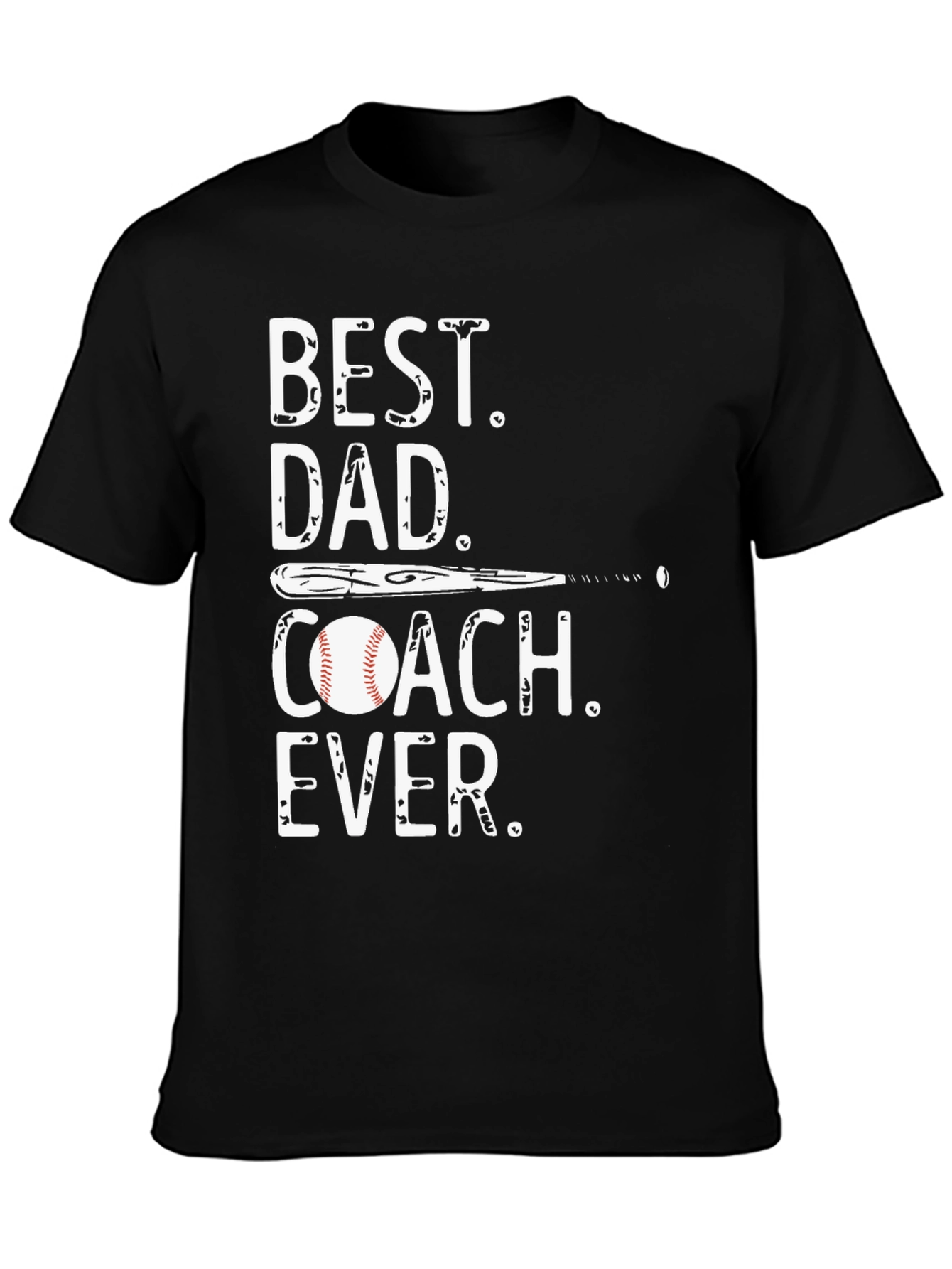 Best Dad Coach Ever T-Shirt Baseball Fathers Day Gift