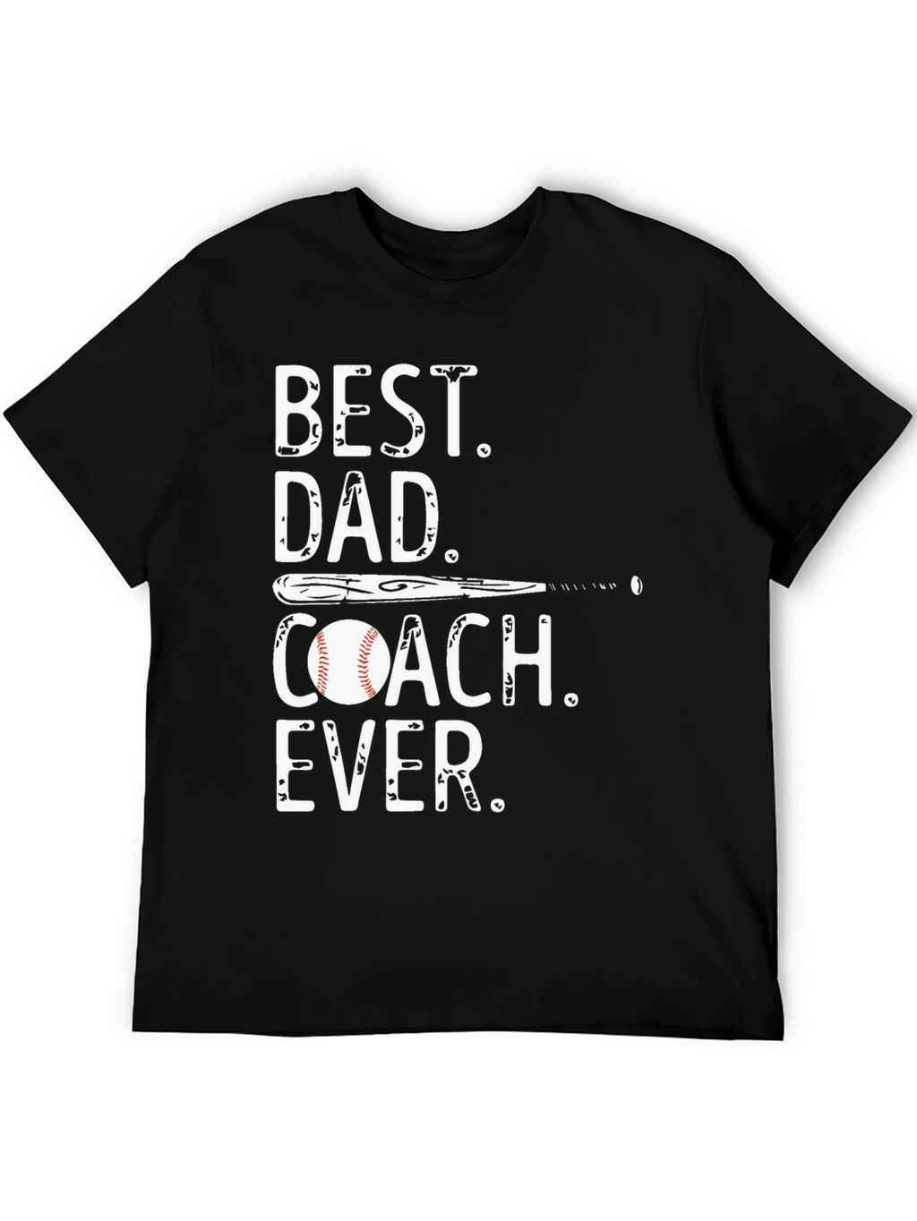 Best Dad Coach Ever T-Shirt Baseball Fathers Day Gift