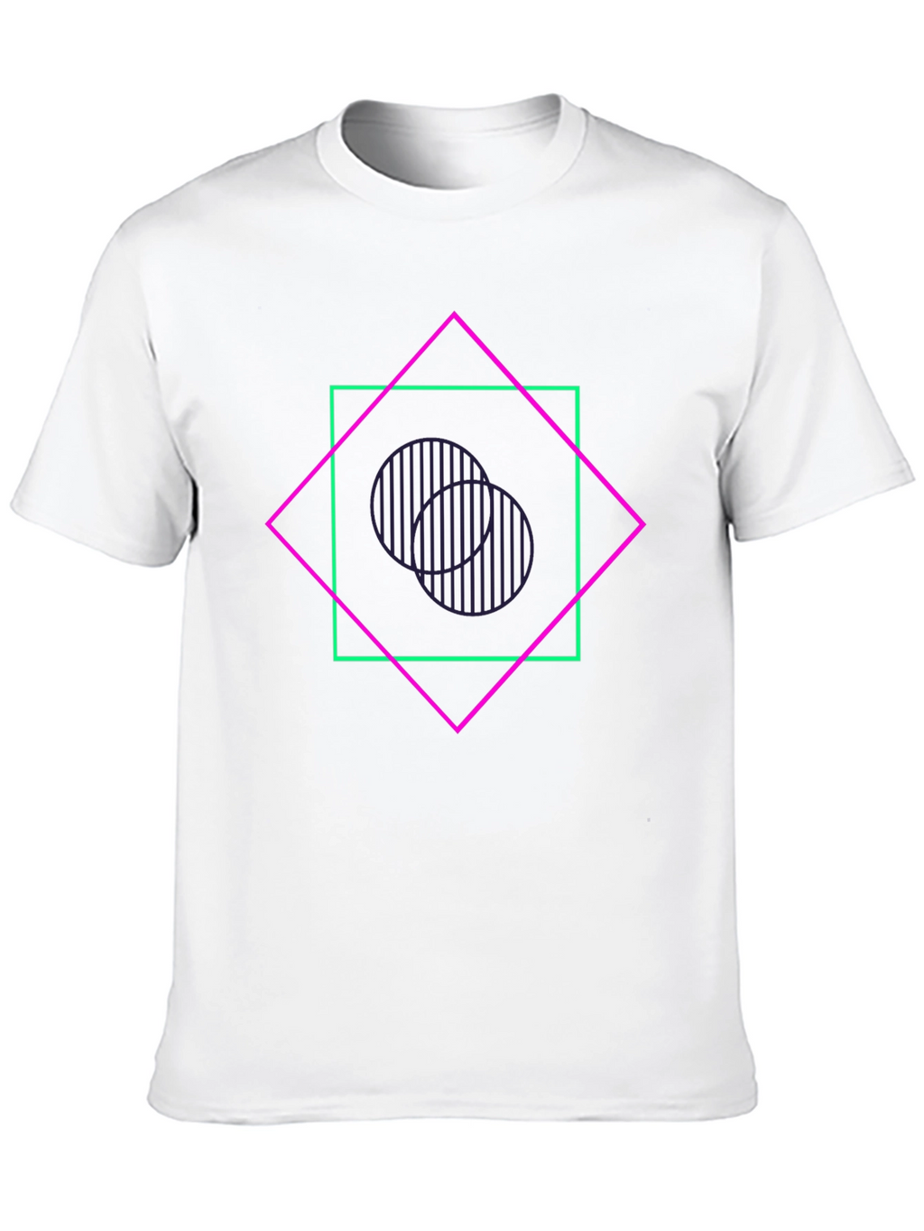 Geometric Graphic Tee - Edgy Style