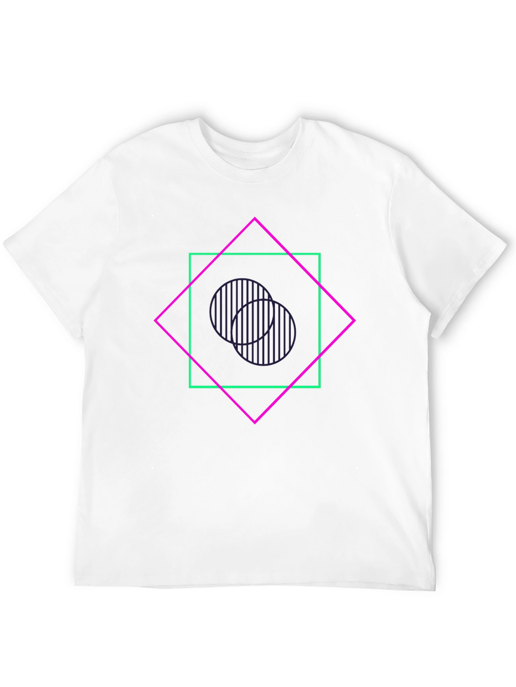 Geometric Graphic Tee - Edgy Style