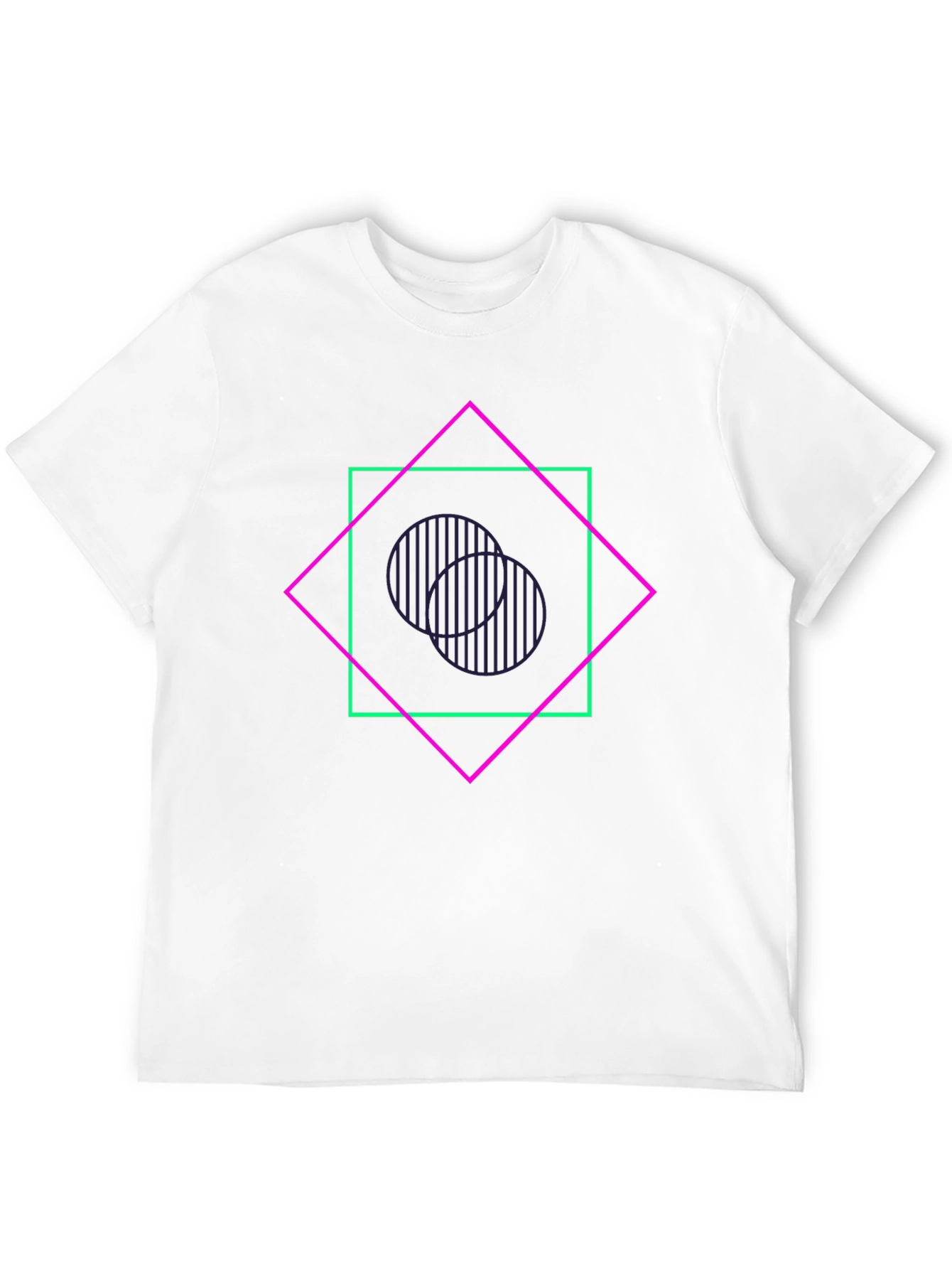 Geometric Graphic Tee - Edgy Style