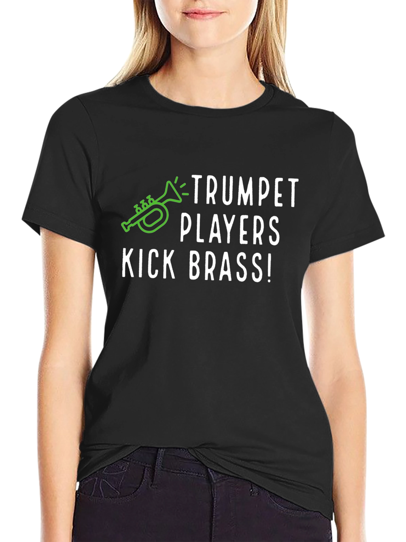 Trumpet Players Kick Brass! Graphic T-Shirt
