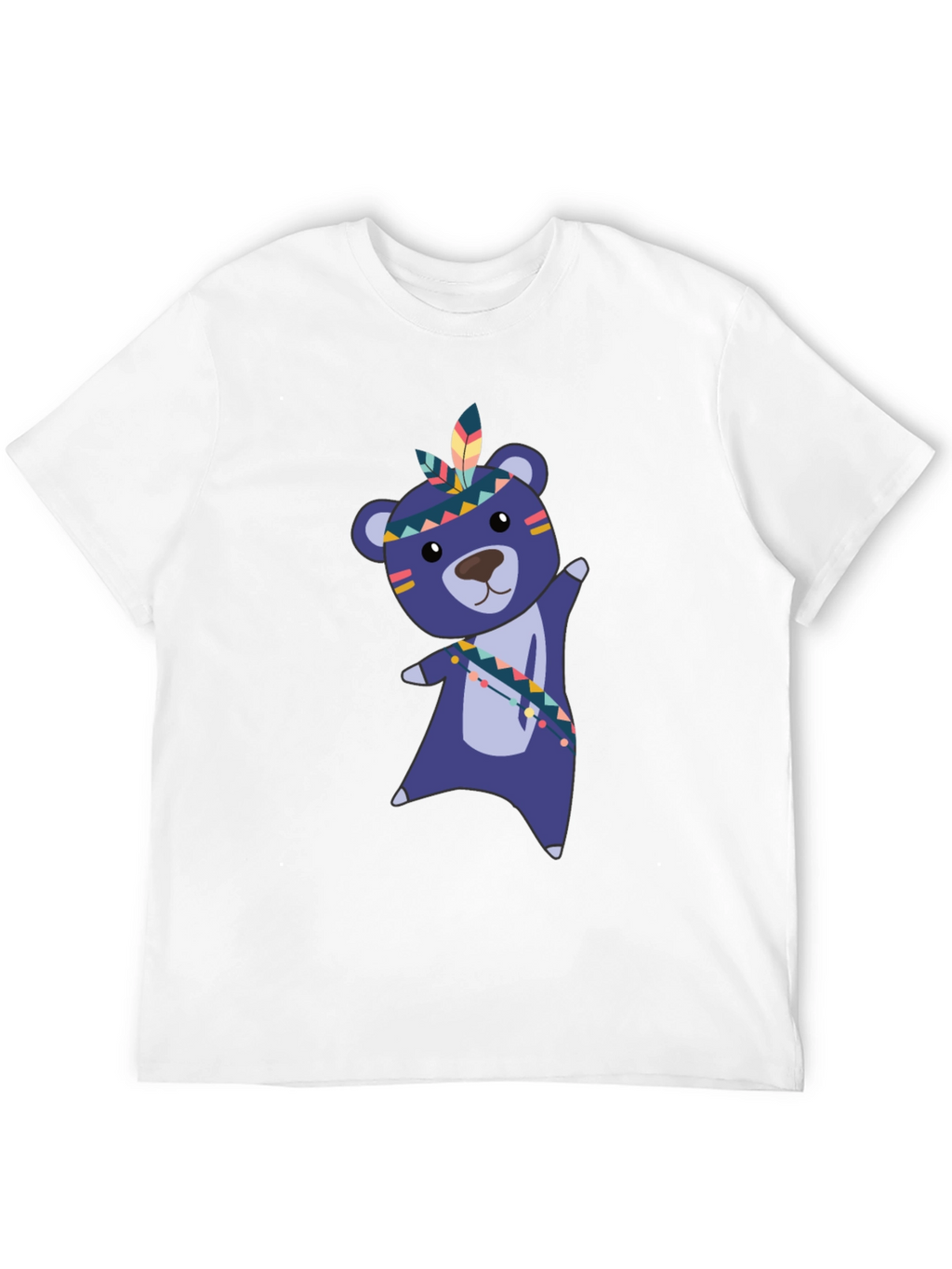 Tribal Bear Graphic Black T-Shirt