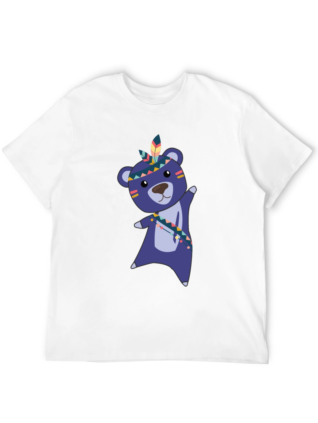 Tribal Bear Graphic Black T-Shirt