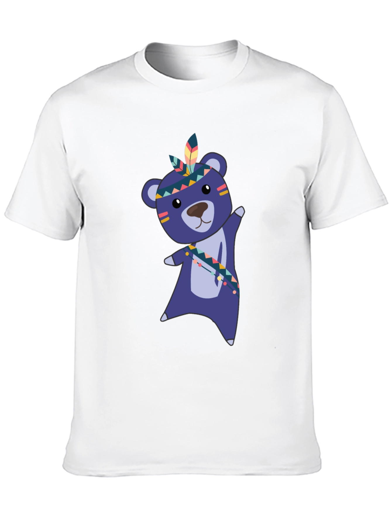 Tribal Bear Graphic Black T-Shirt