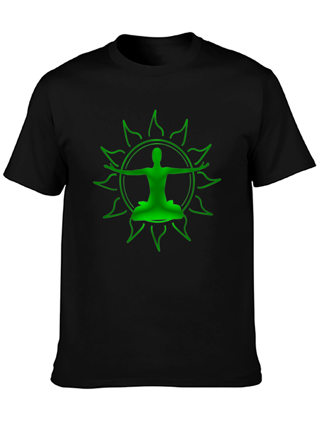 Green Yoga Silhouette Graphic Tee