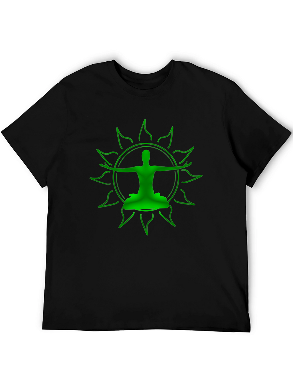 Green Yoga Silhouette Graphic Tee