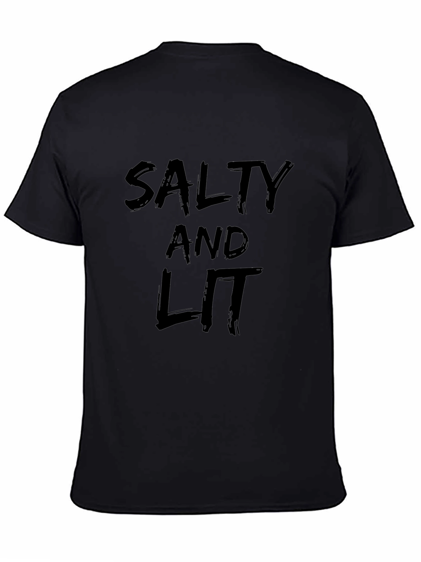 Salty and Lit Black Graphic Tee