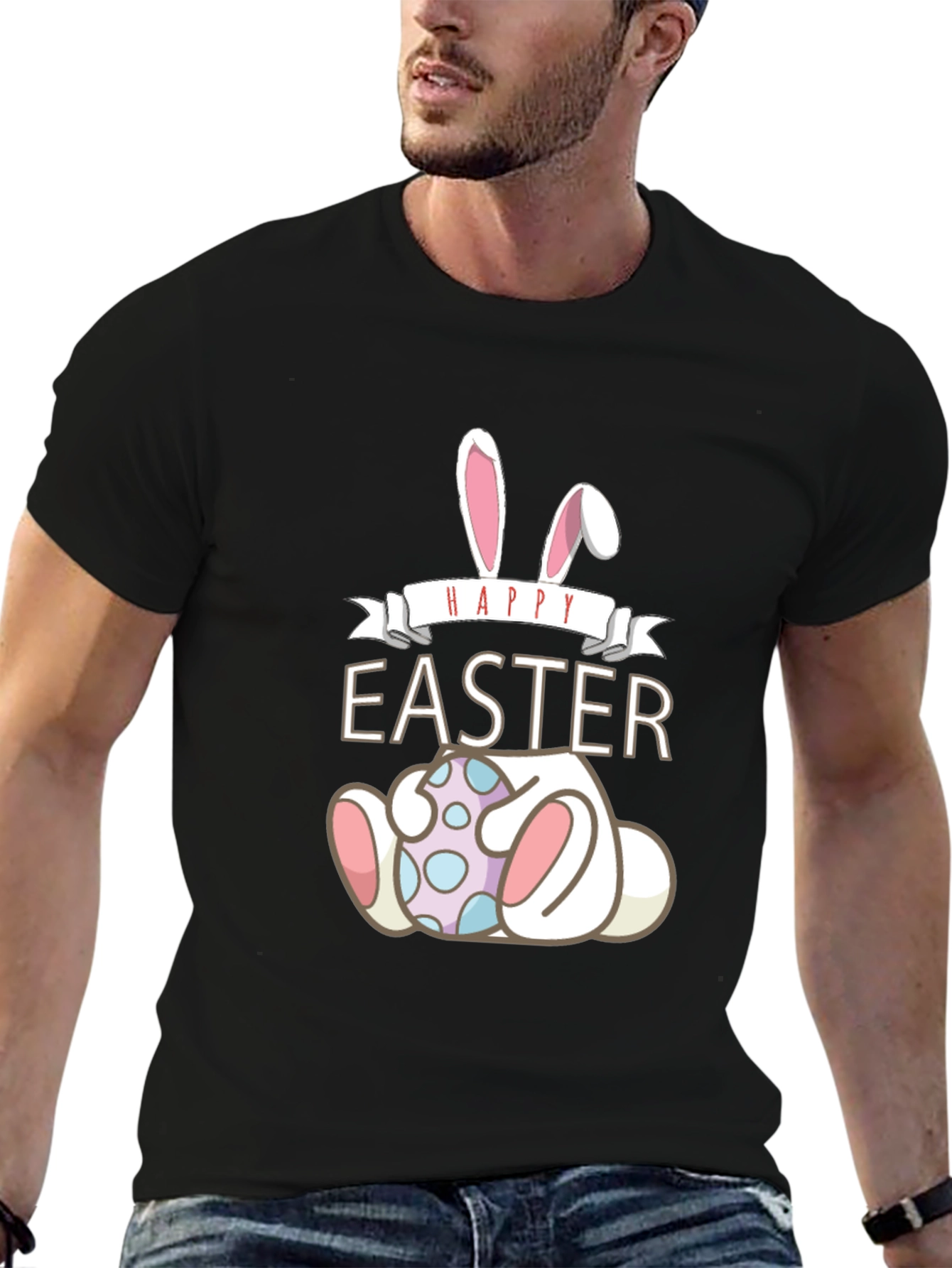 Happy Easter Bunny Egg Graphic T-Shirt