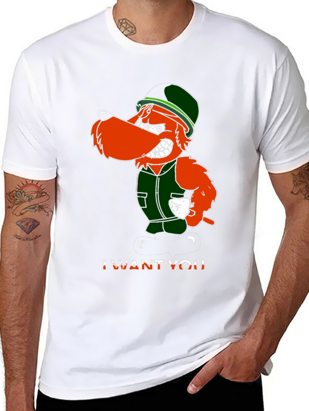 Irish Uncle Sam I Want You Black T-Shirt