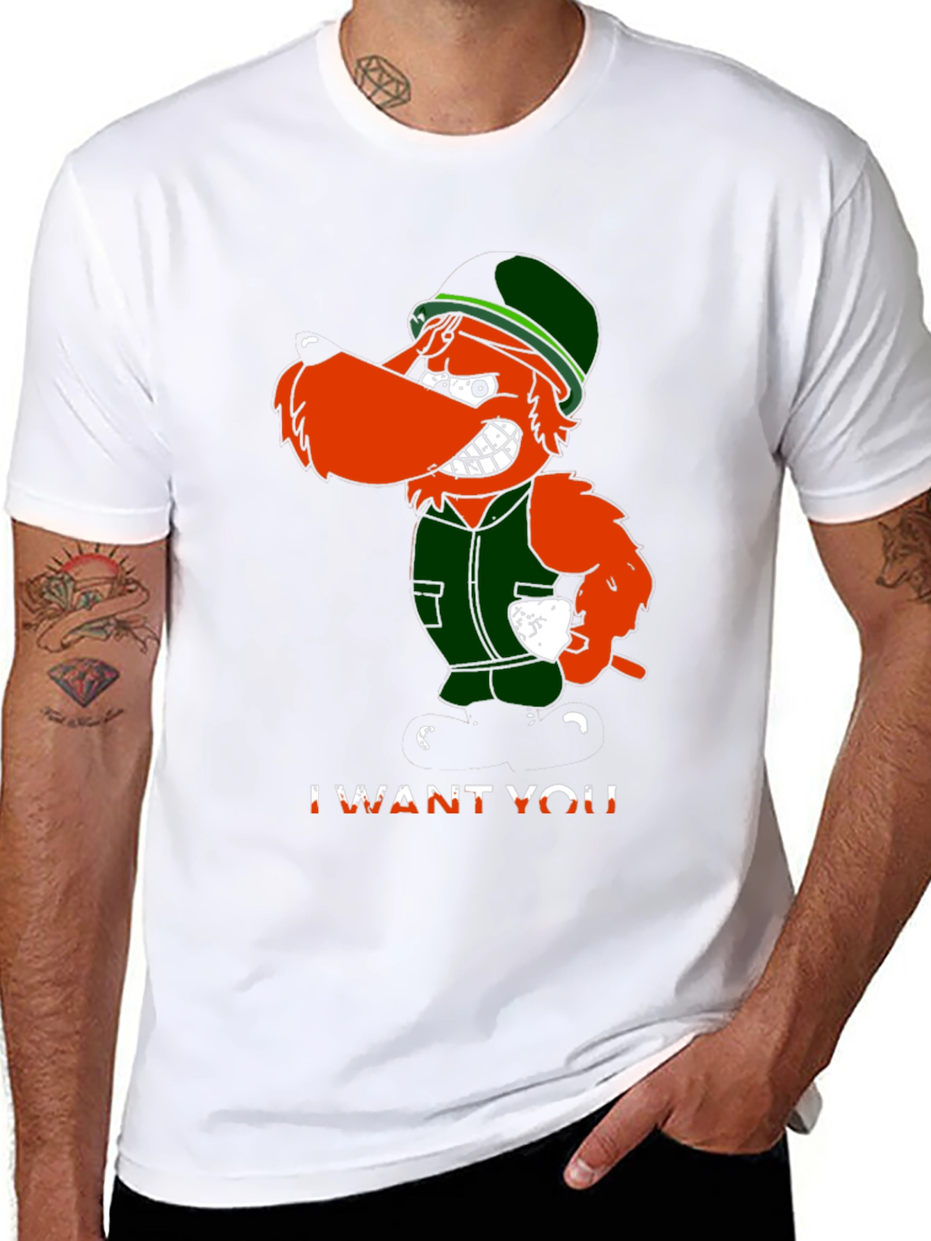 Irish Uncle Sam I Want You Black T-Shirt