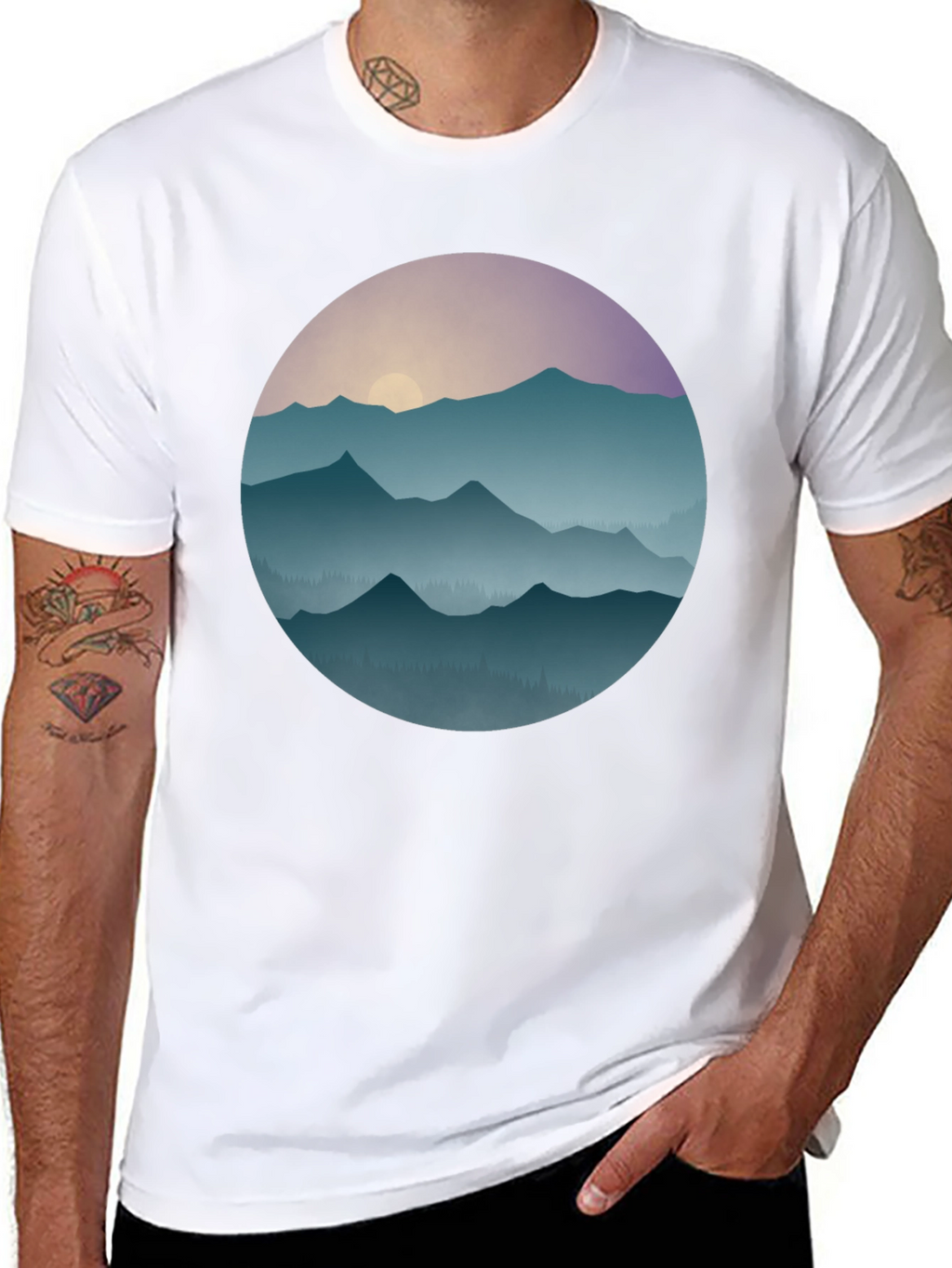 Mountain Sunset Graphic T-Shirt