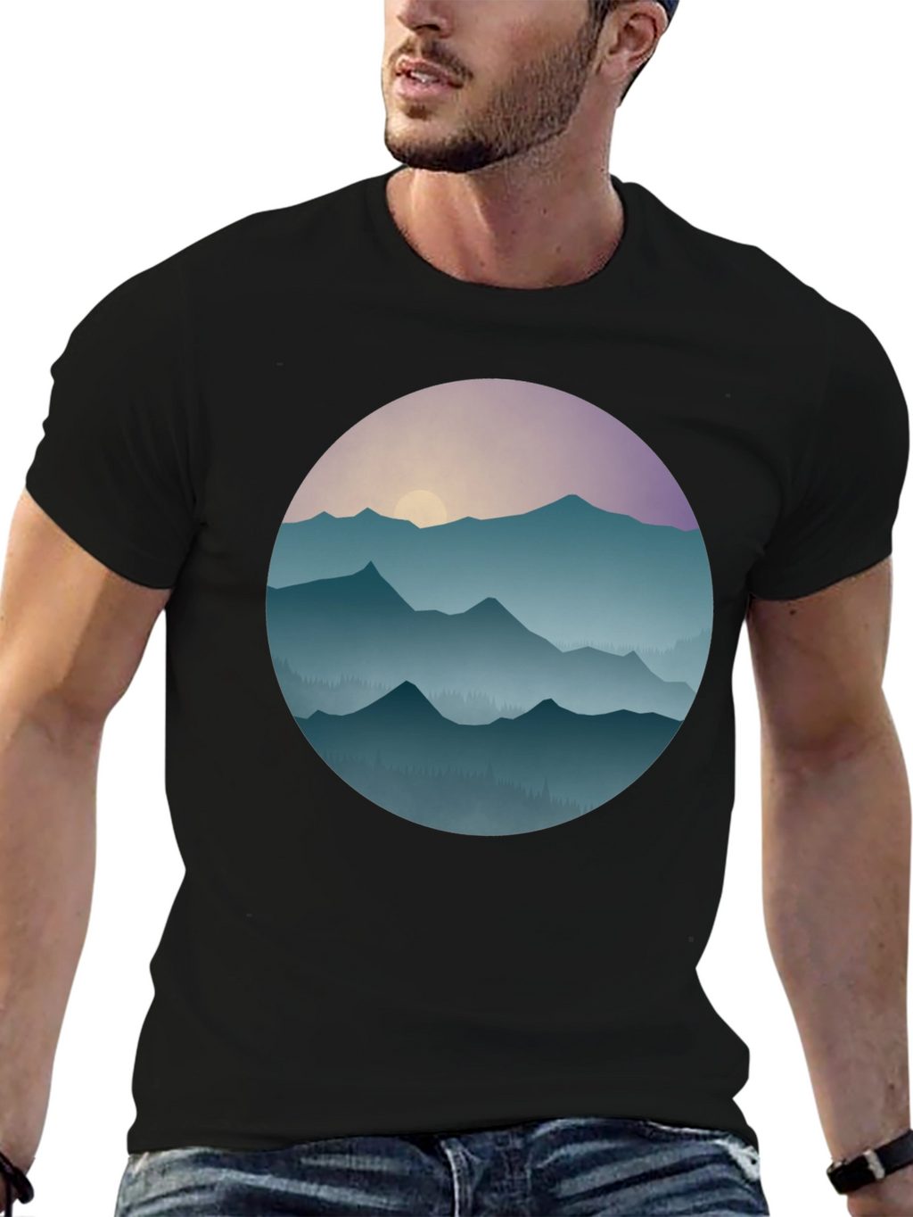 Mountain Sunset Graphic T-Shirt