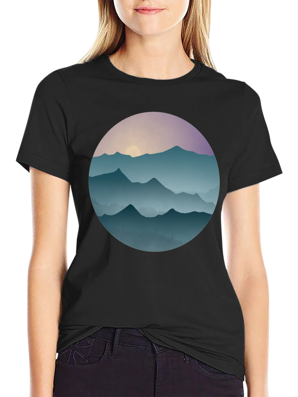Mountain Sunset Graphic T-Shirt