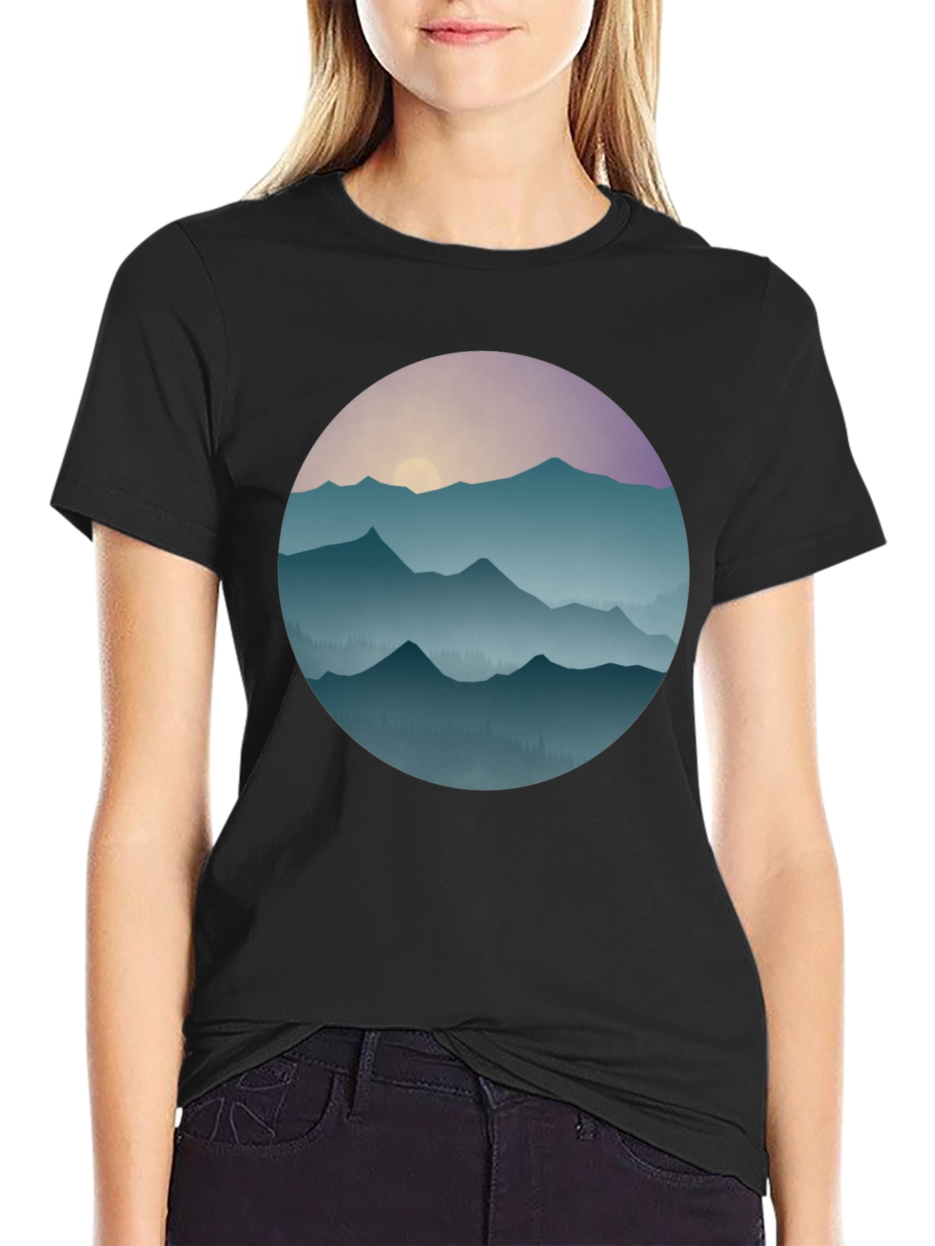 Mountain Sunset Graphic T-Shirt
