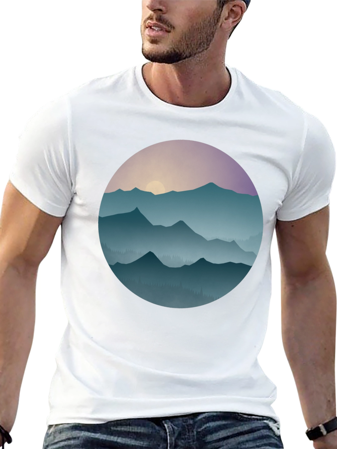 Mountain Sunset Graphic T-Shirt