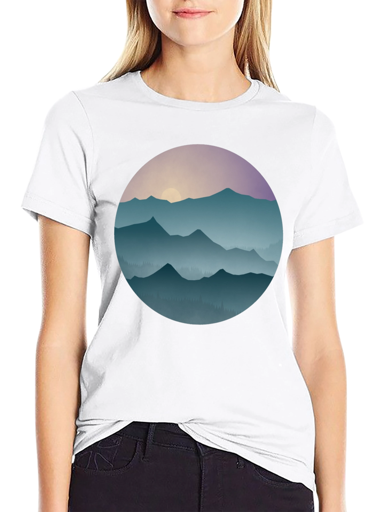 Mountain Sunset Graphic T-Shirt