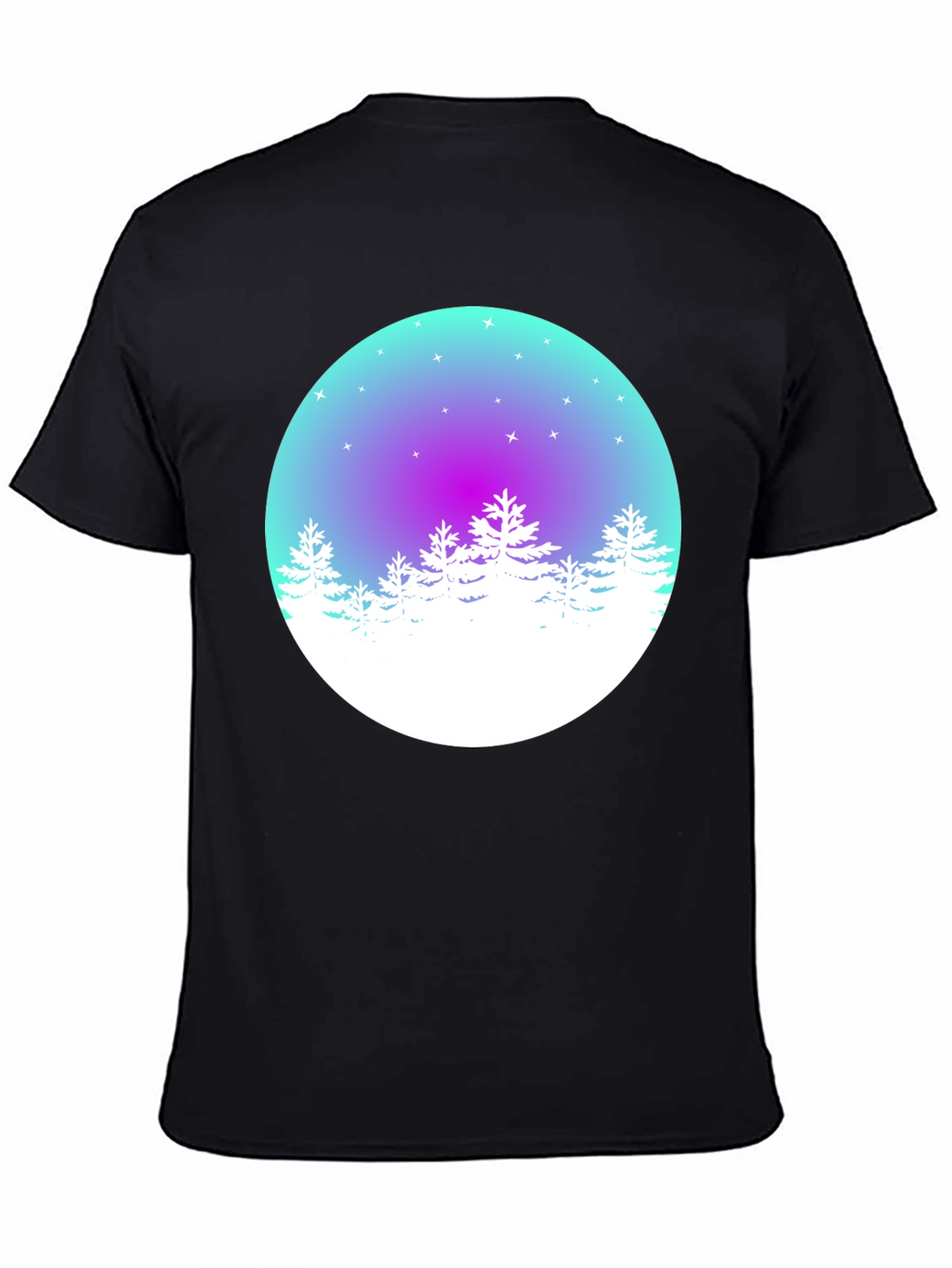 Winter Forest Graphic Tee - Mens Black T-Shirt