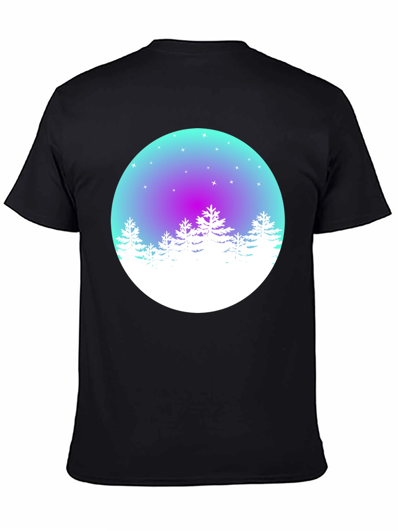 Winter Forest Graphic Tee - Mens Black T-Shirt