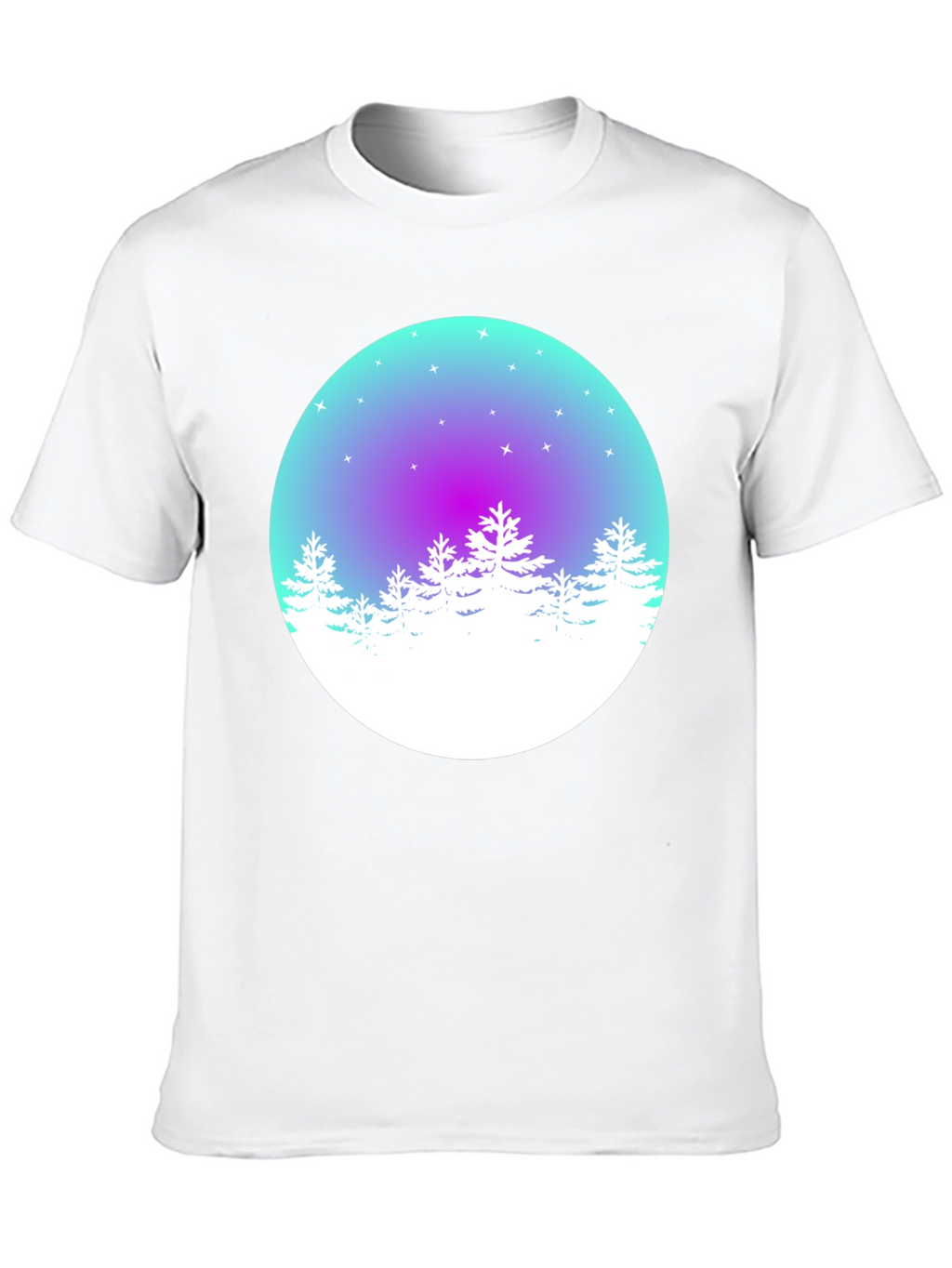 Winter Forest Graphic Tee - Mens Black T-Shirt