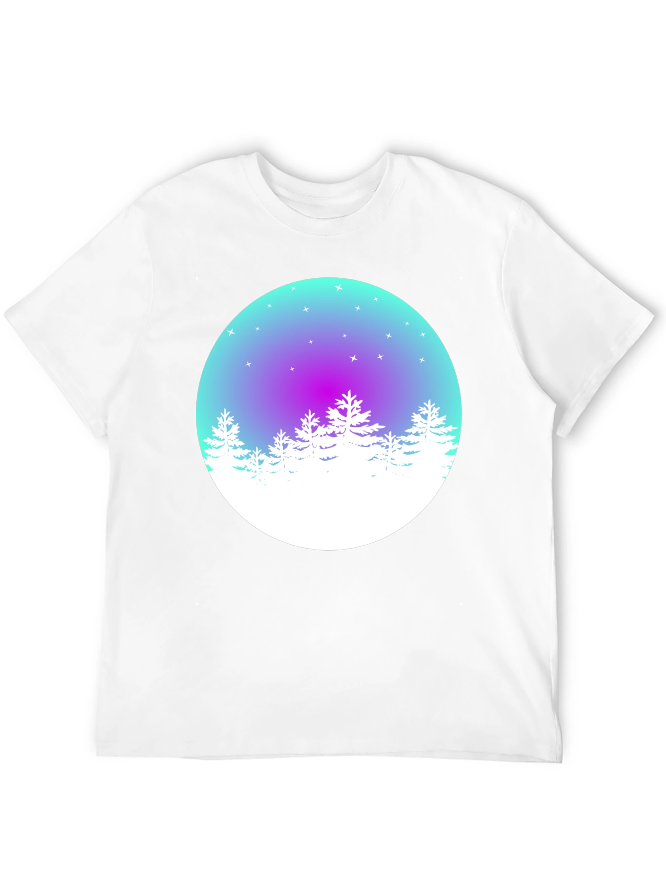 Winter Forest Graphic Tee - Mens Black T-Shirt