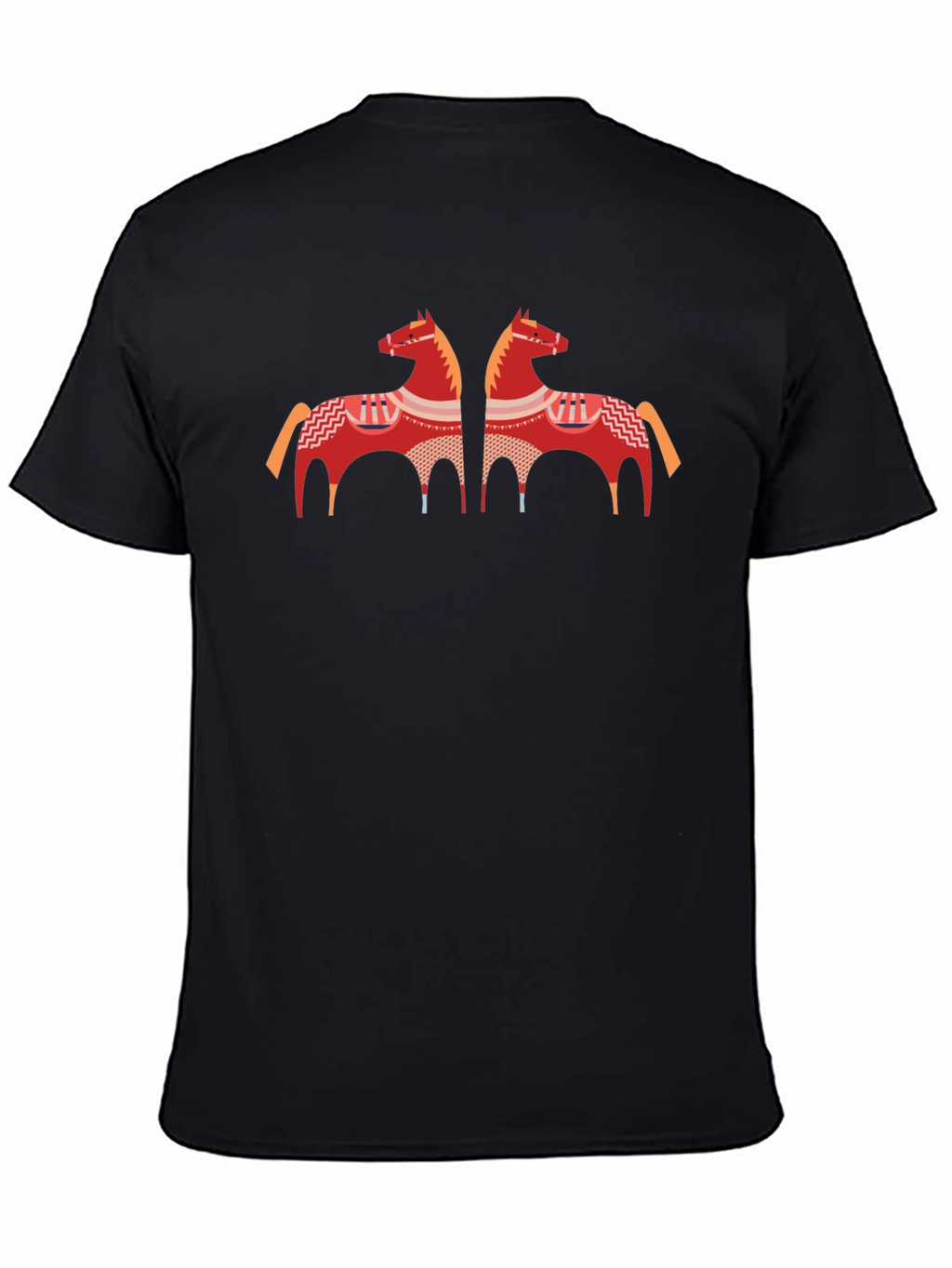 Black T-Shirt with Horse Graphic