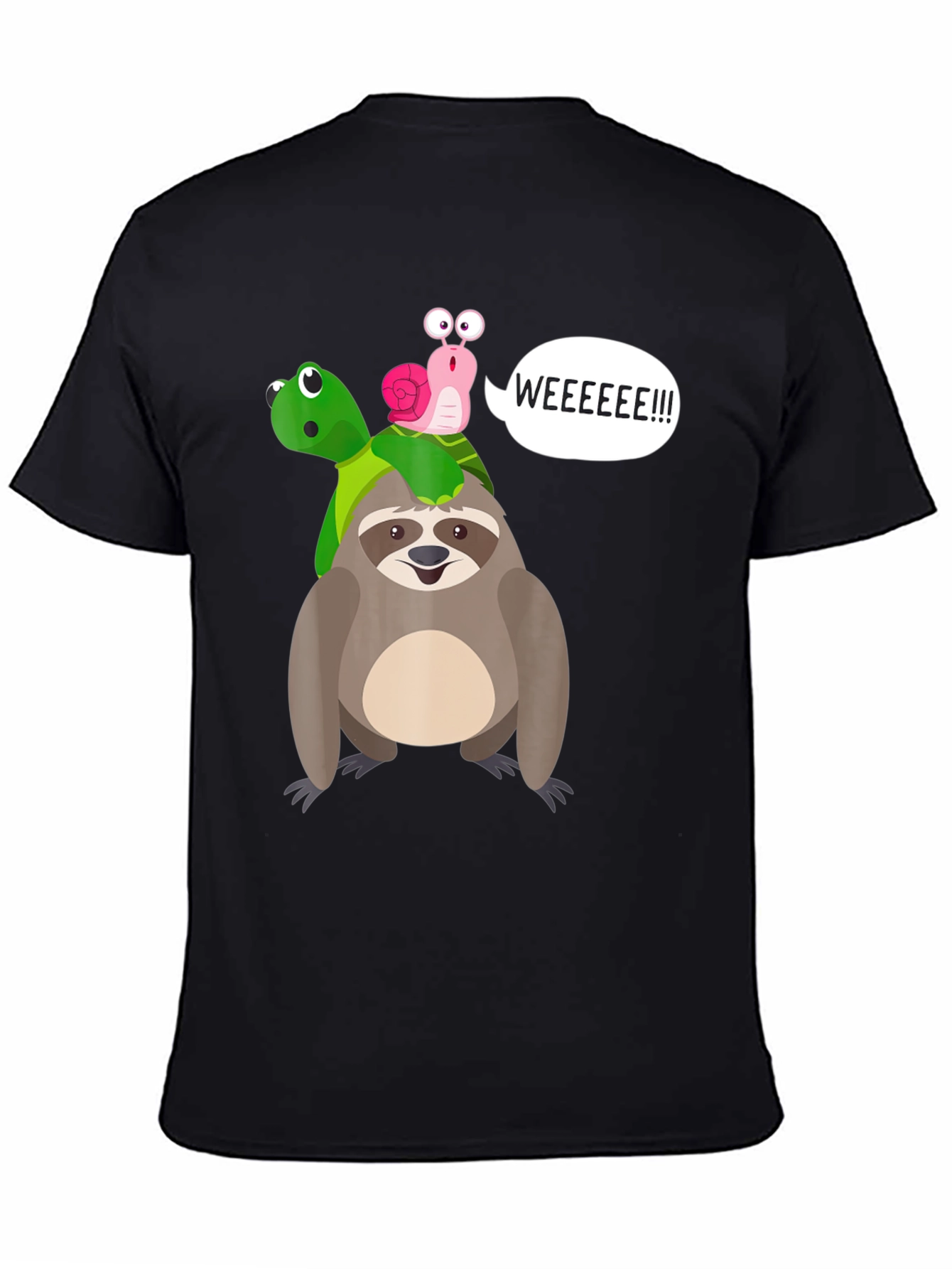 Sloth Turtle and Snail Graphic Tee