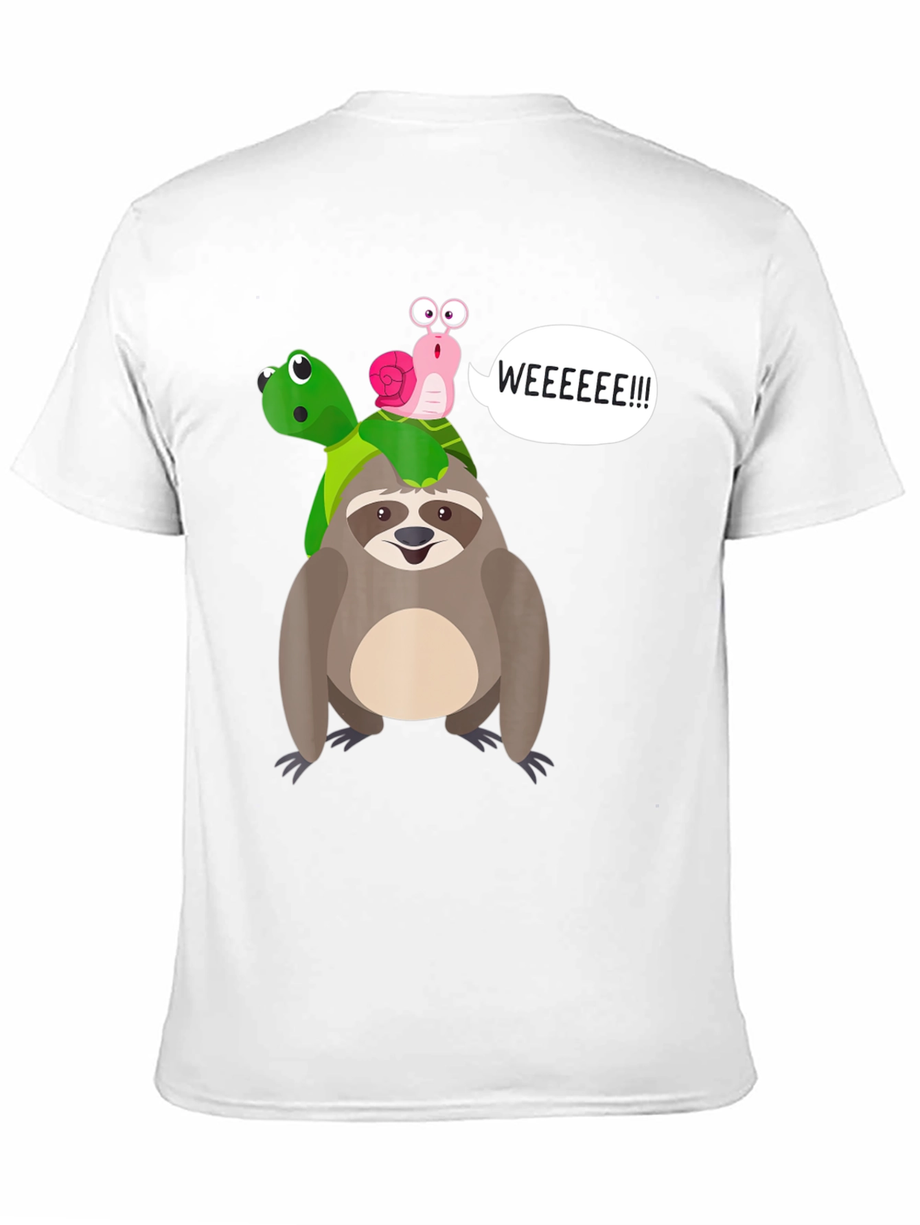 Sloth Turtle and Snail Graphic Tee