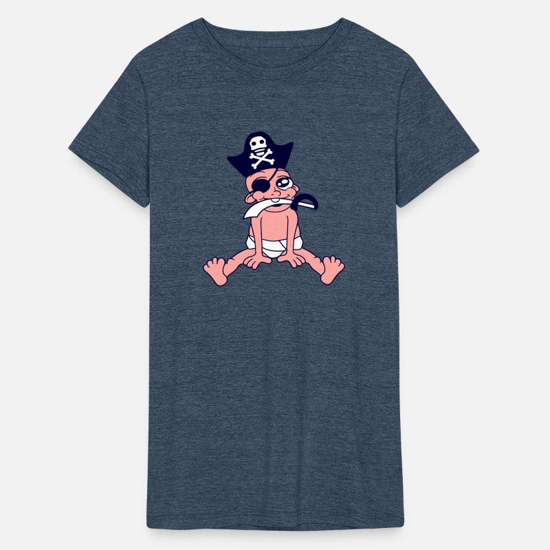Baby Pirate Sits Cute Cap Sabre Fun Diaper Toddler