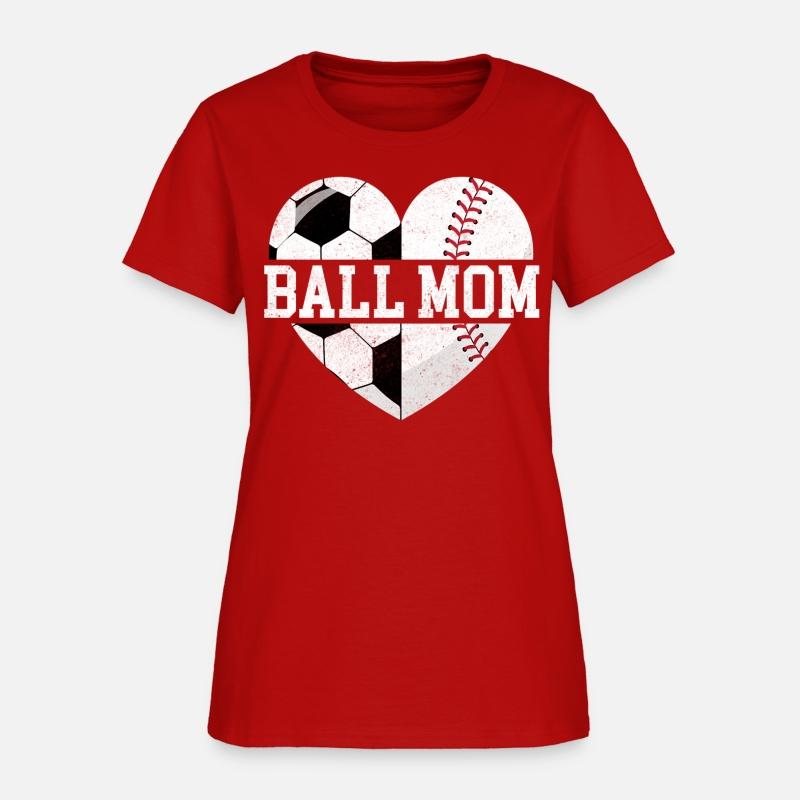 Ball Mom Heart Baseball Soccer Mom