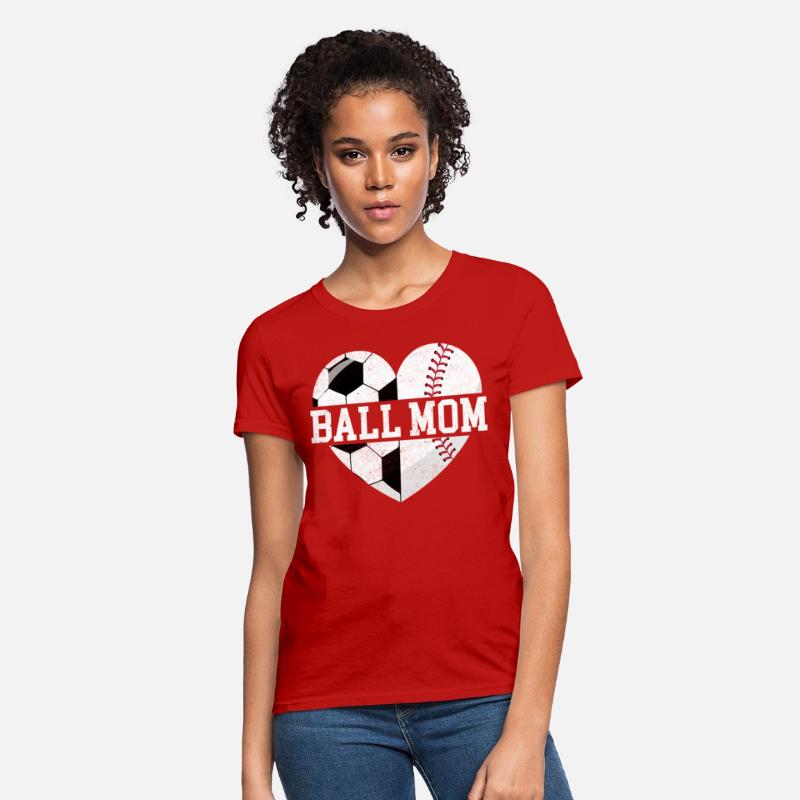 Ball Mom Heart Baseball Soccer Mom