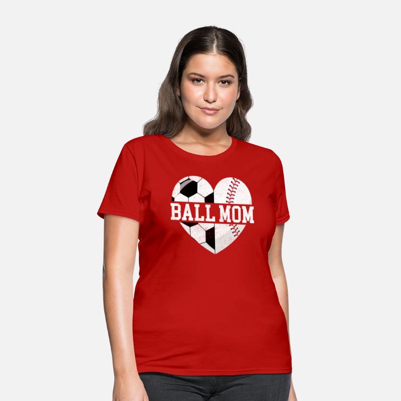 Ball Mom Heart Baseball Soccer Mom