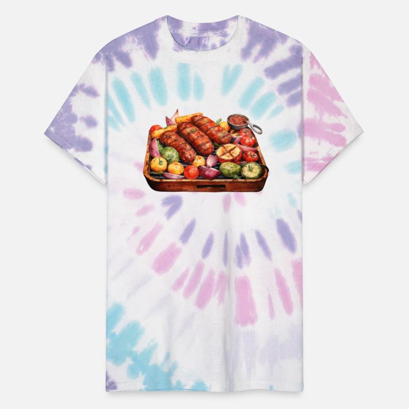 Barbequed Sausages and Veggies Platter