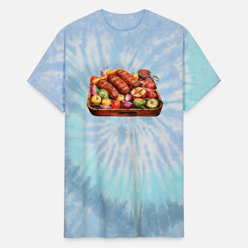 Barbequed Sausages and Veggies Platter