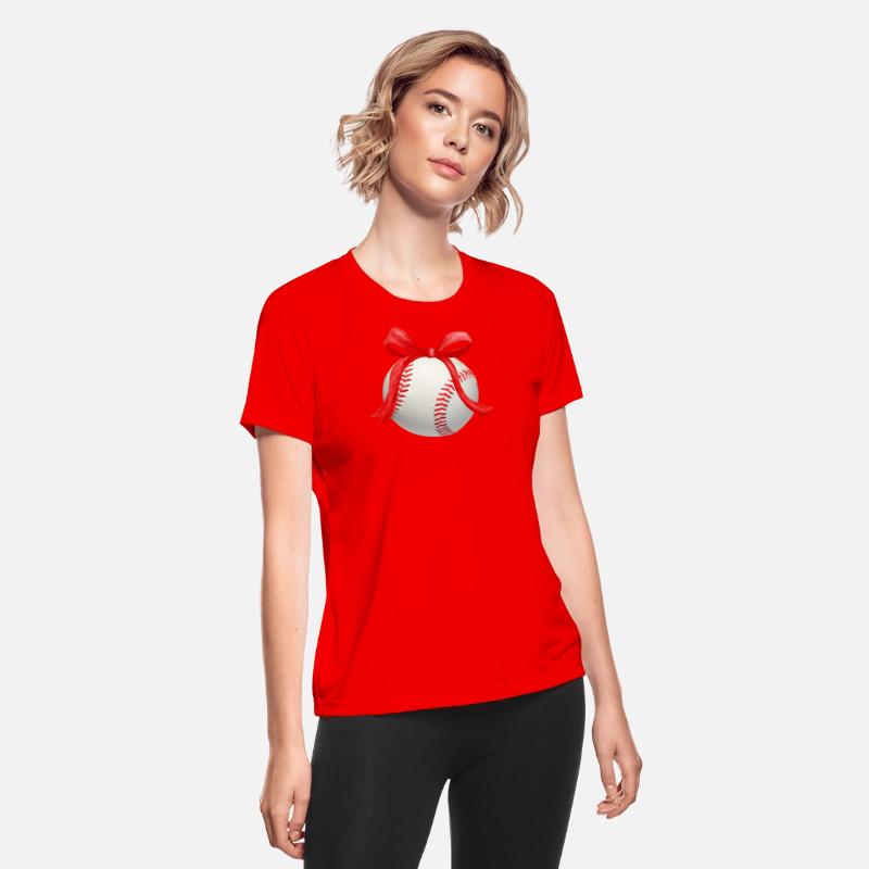 Baseball with Red Ribbon Gift Bow