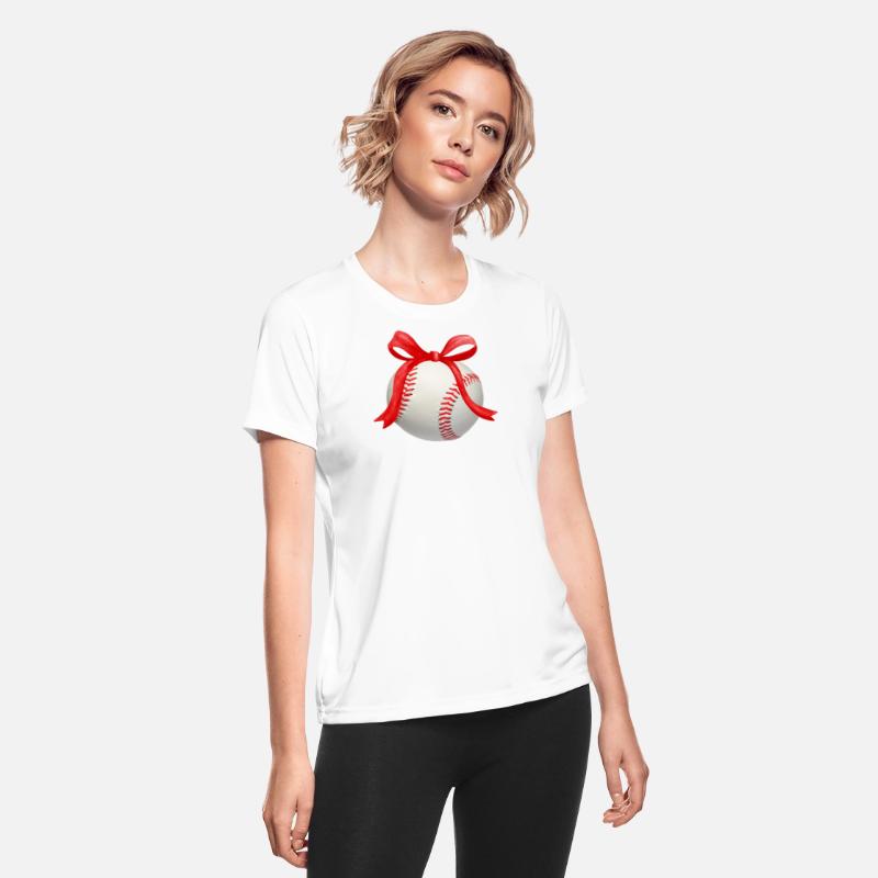 Baseball with Red Ribbon Gift Bow