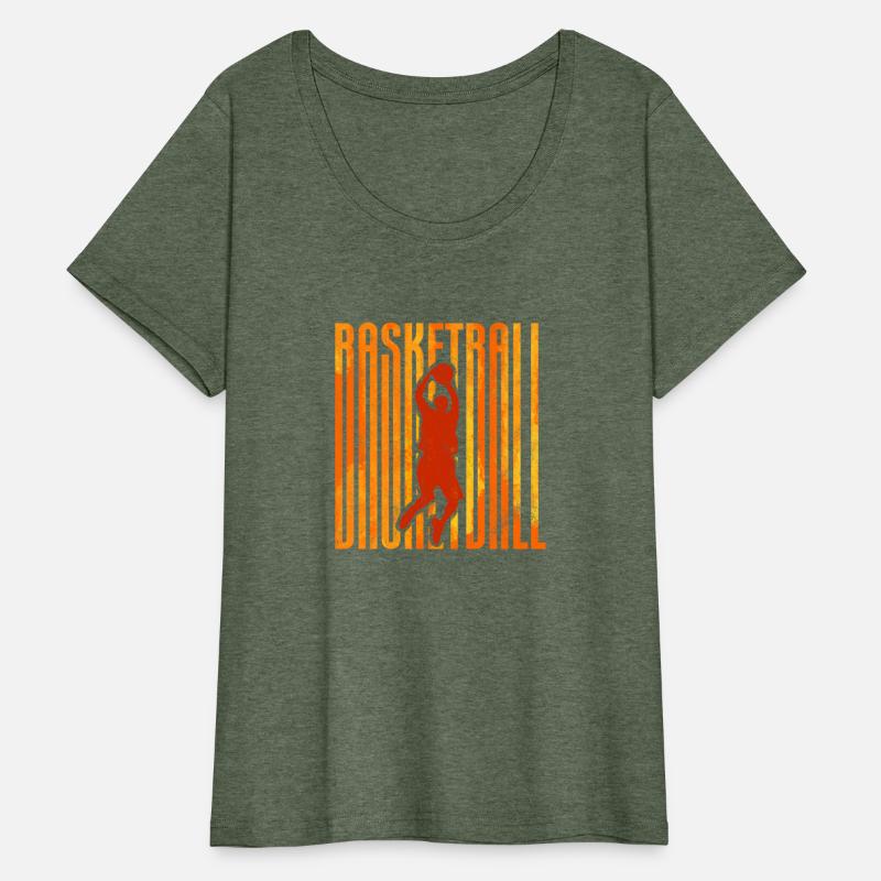 Basketball characters and top player silhouettes