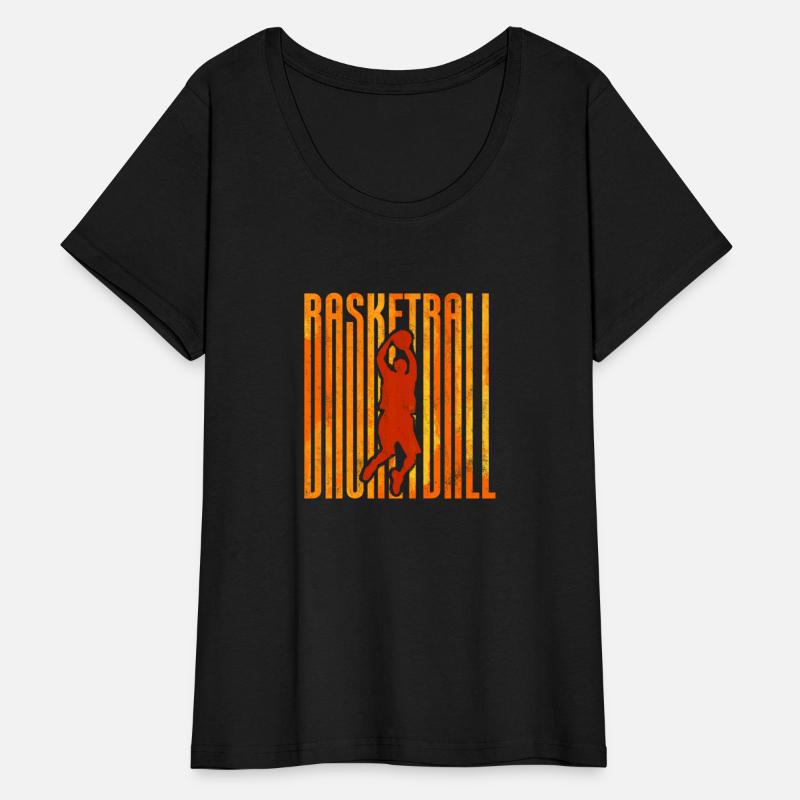 Basketball characters and top player silhouettes