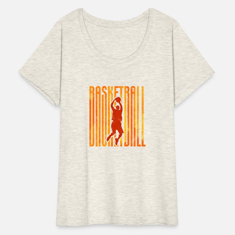 Basketball characters and top player silhouettes