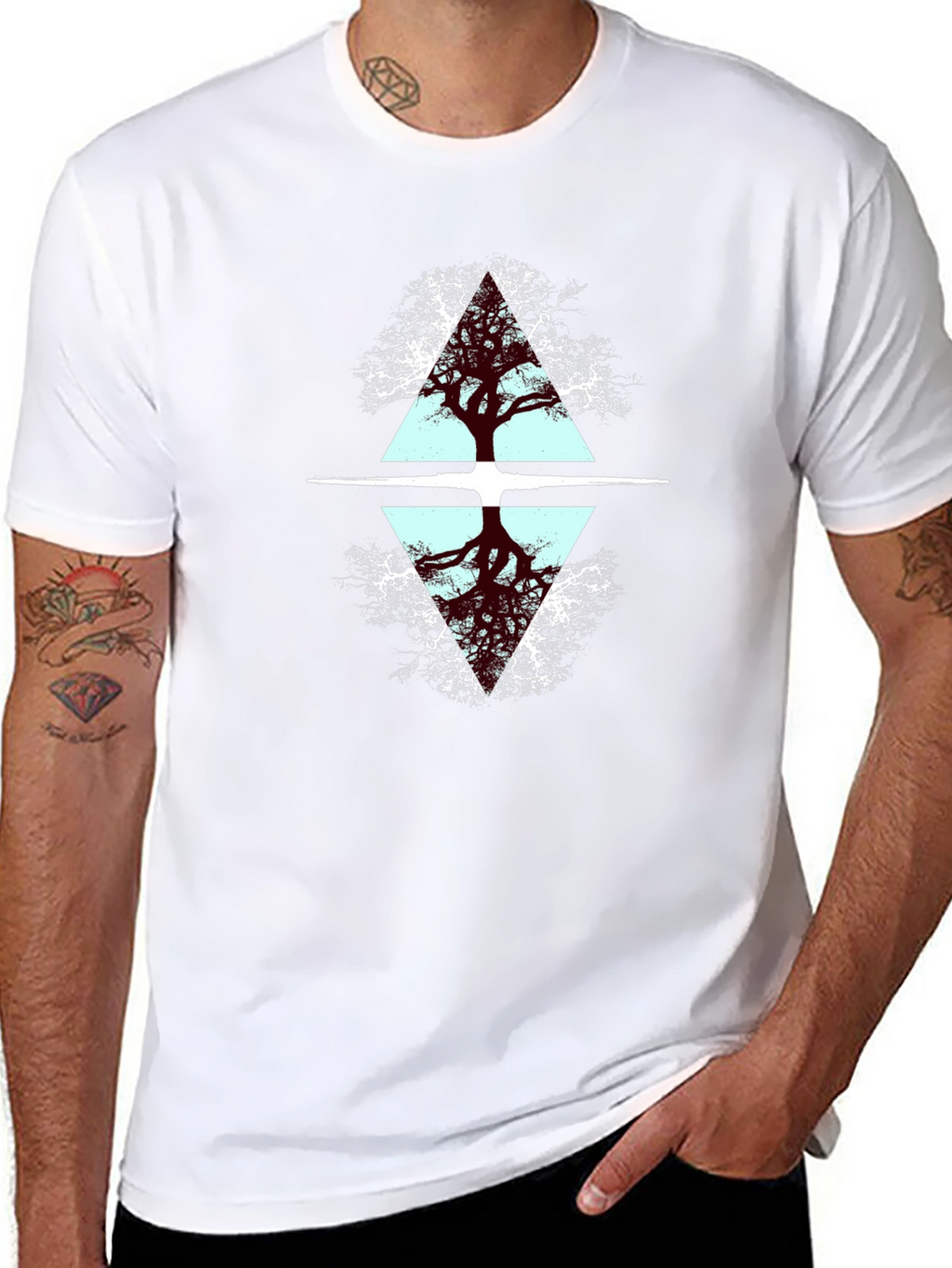 Geometric Tree Graphic Tee