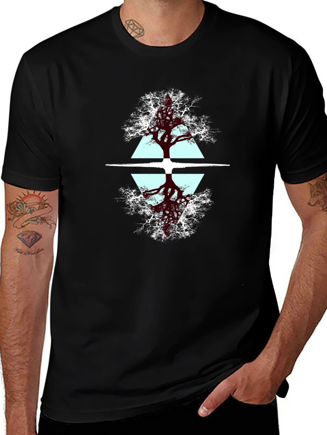 Geometric Tree Graphic Tee