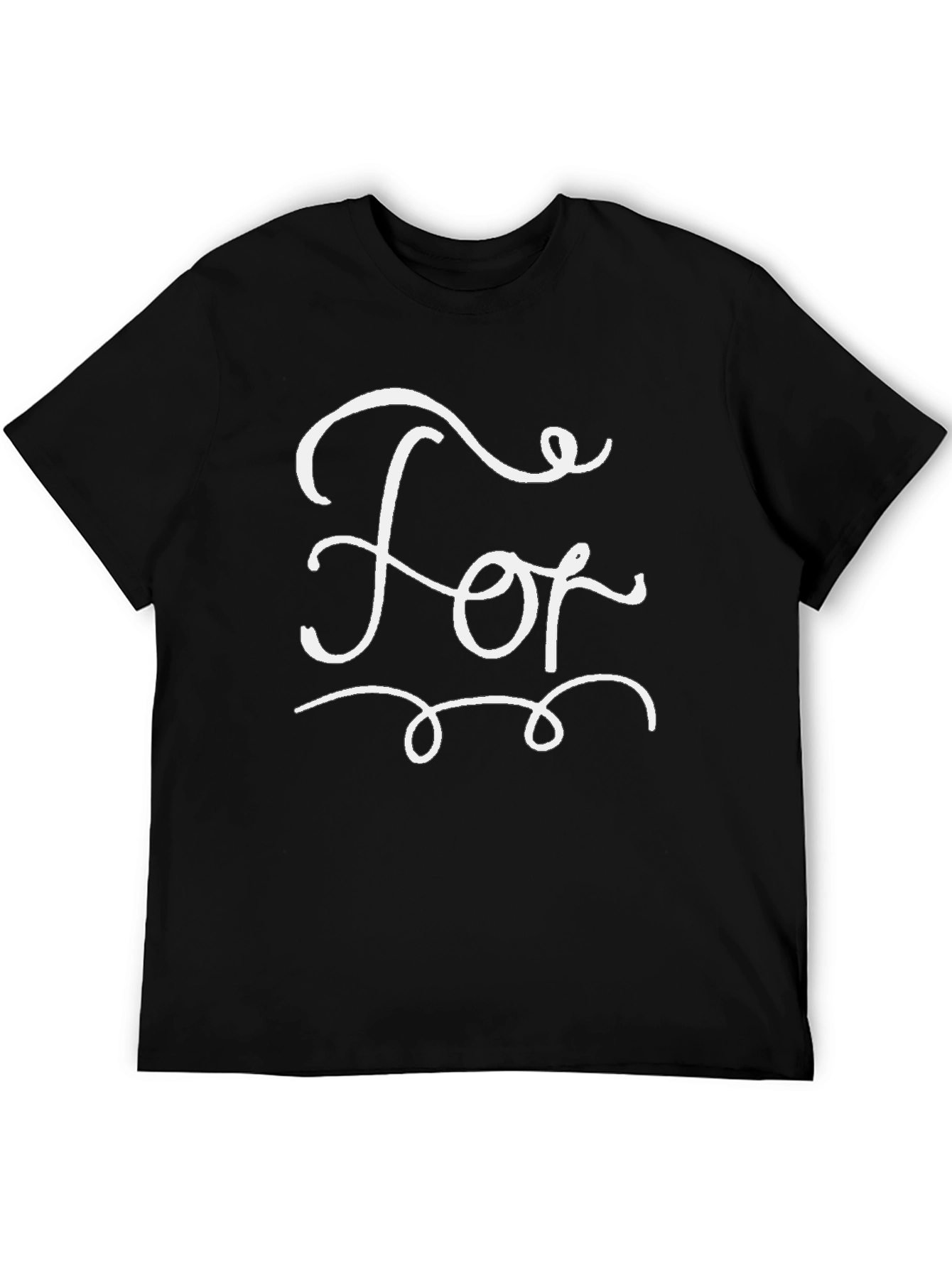 Stylish Black T-Shirt with White For Graphic