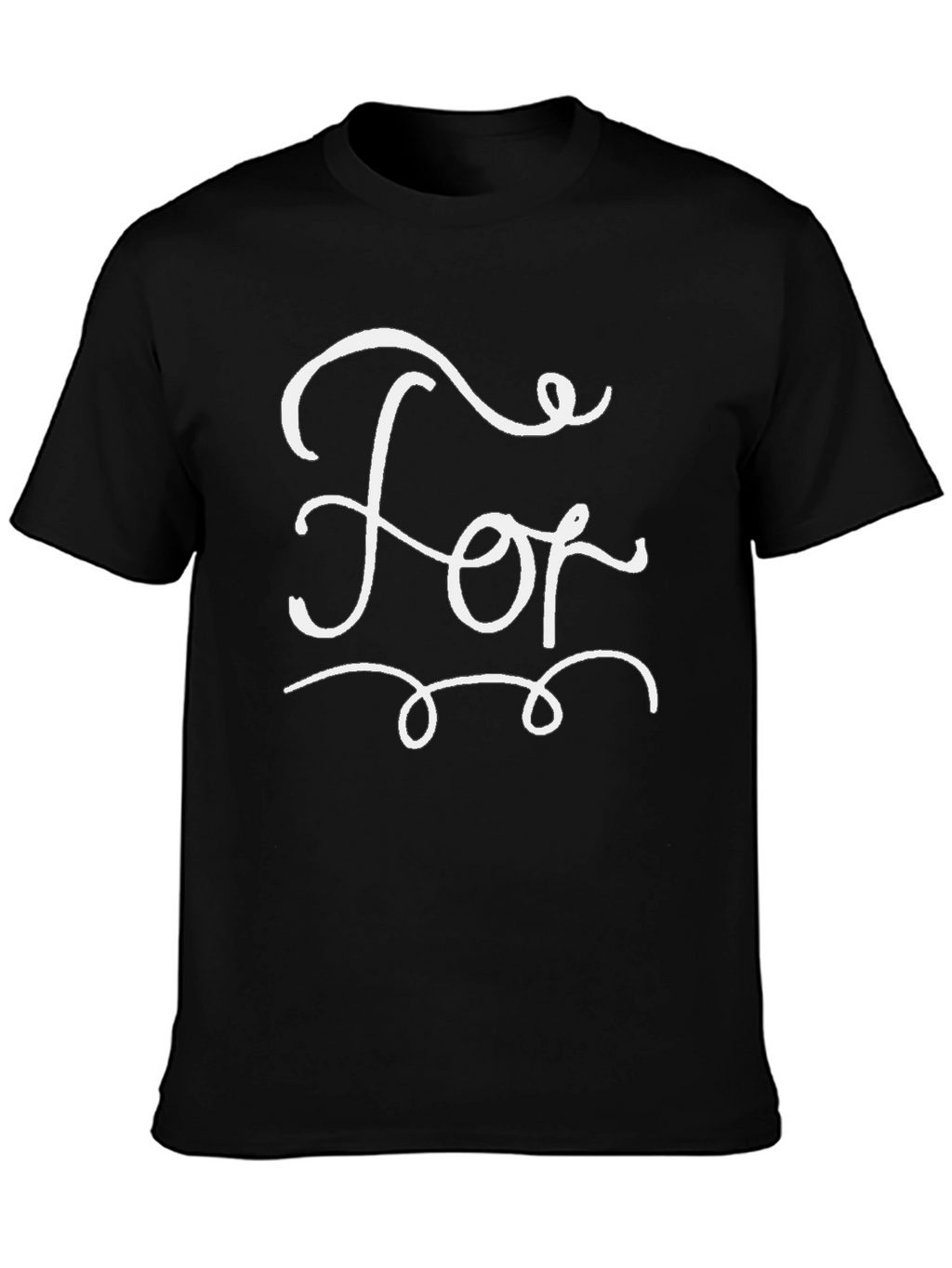 Stylish Black T-Shirt with White For Graphic