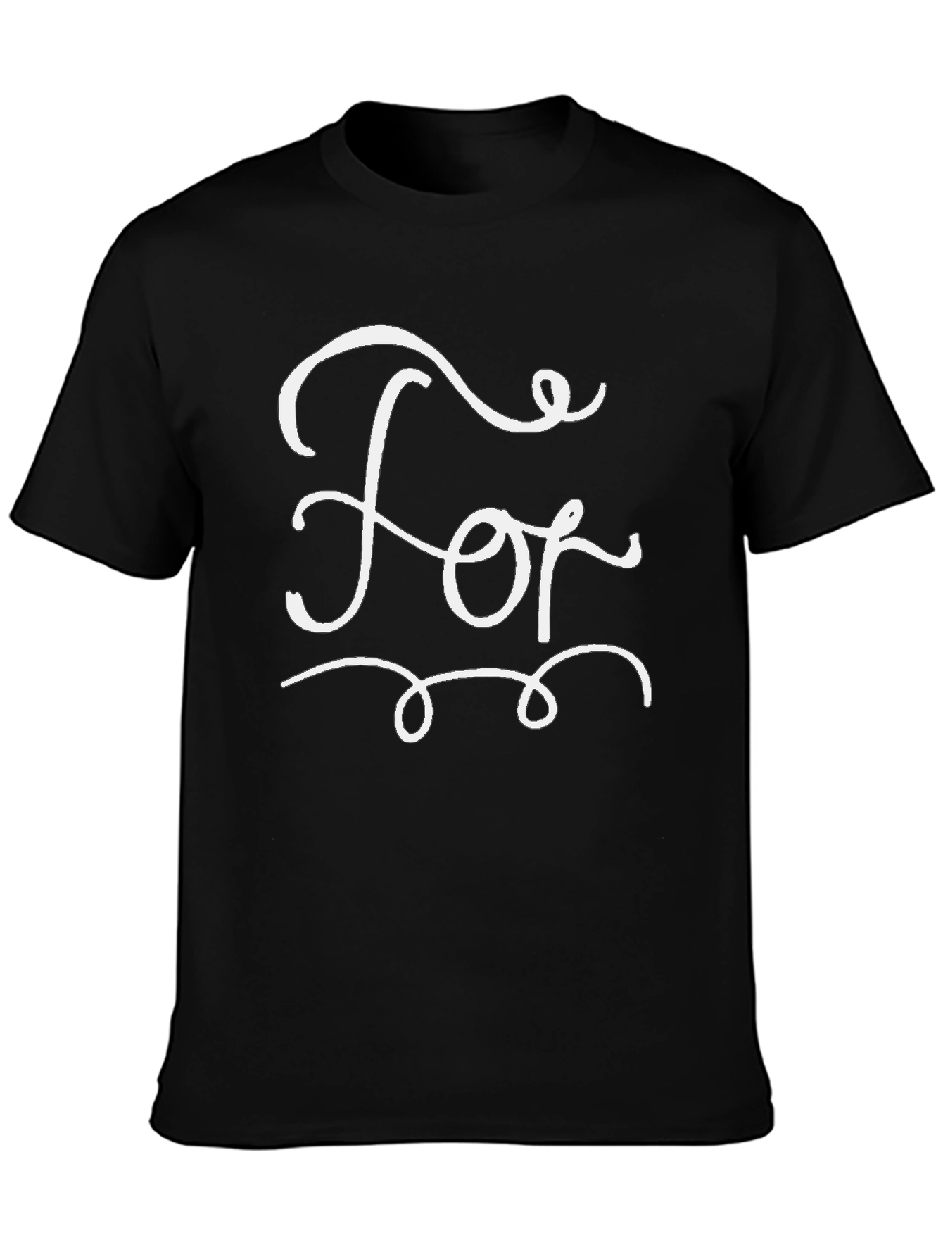 Stylish Black T-Shirt with White For Graphic