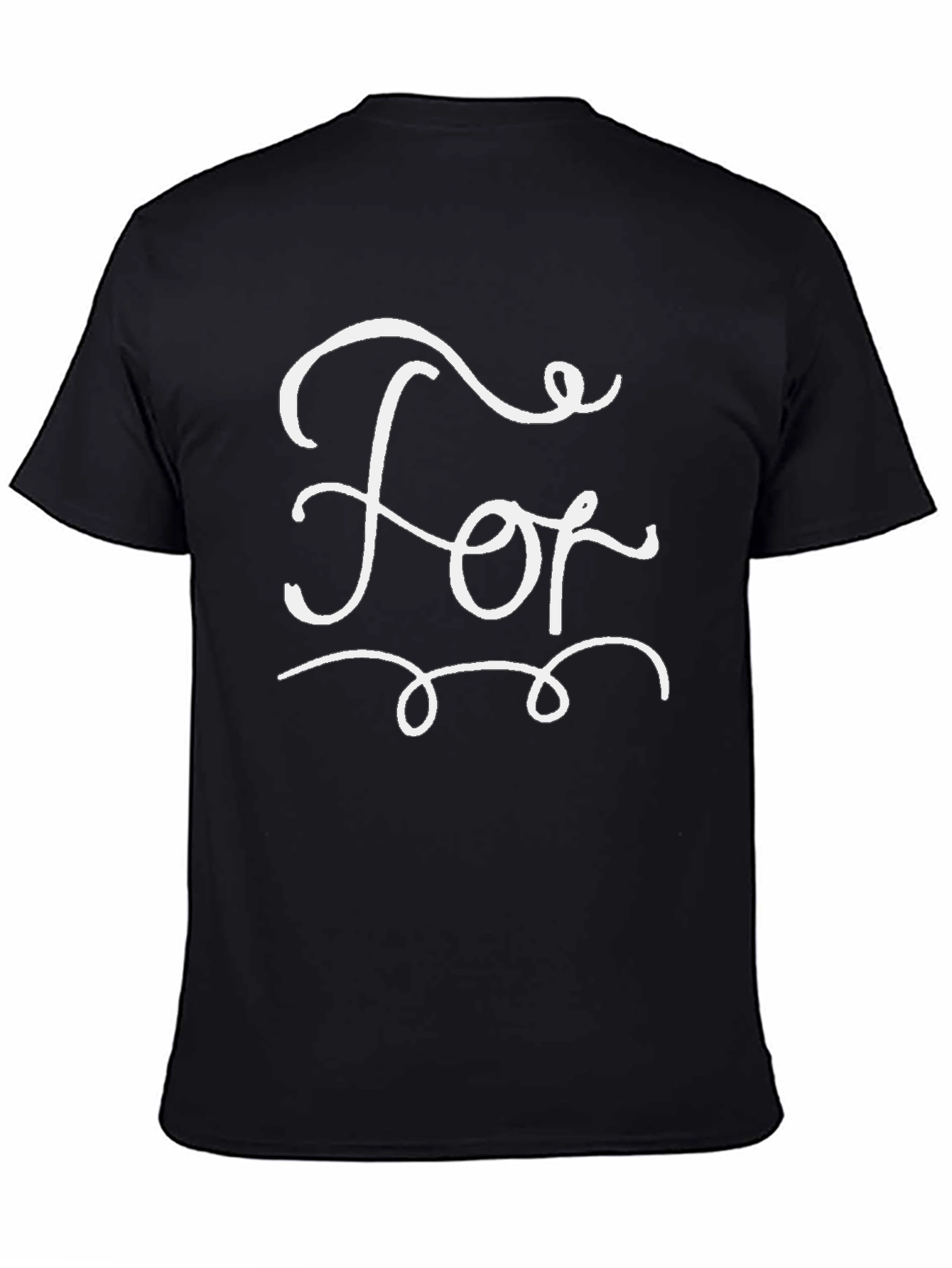 Stylish Black T-Shirt with White For Graphic