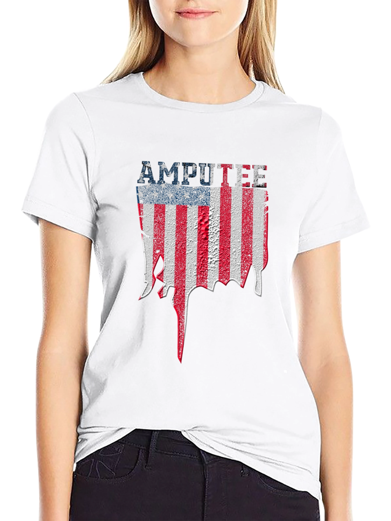 Amputee USA Flag Graphic T-Shirt